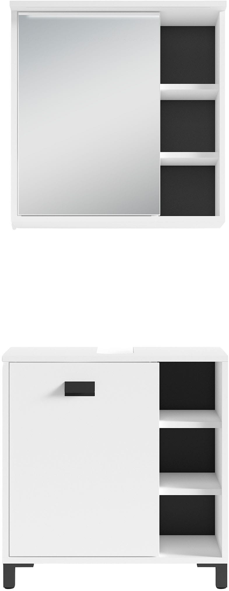 byLIVING Badmöbel-Set »Wellness« Komplett-Set, 2-tlg, 2 Stk. tlg.