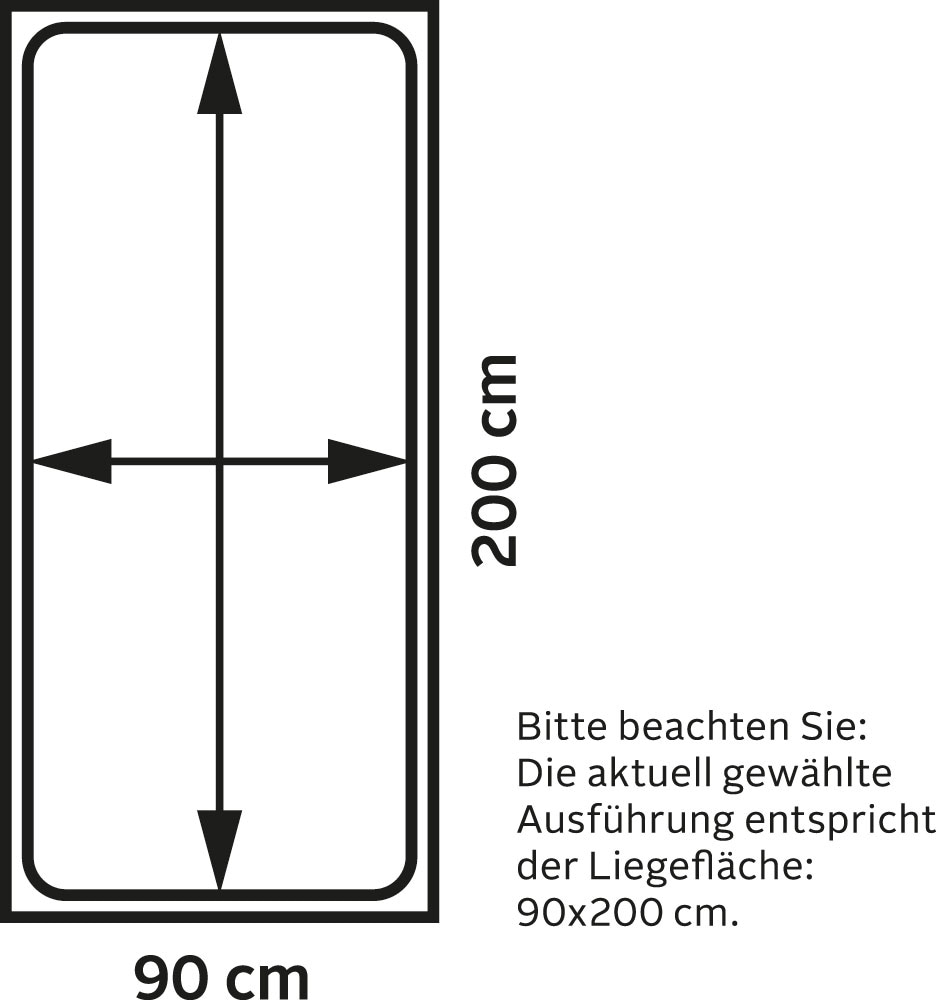 Wimex Bett »Level by fresh to go«, ohne Kopfteil