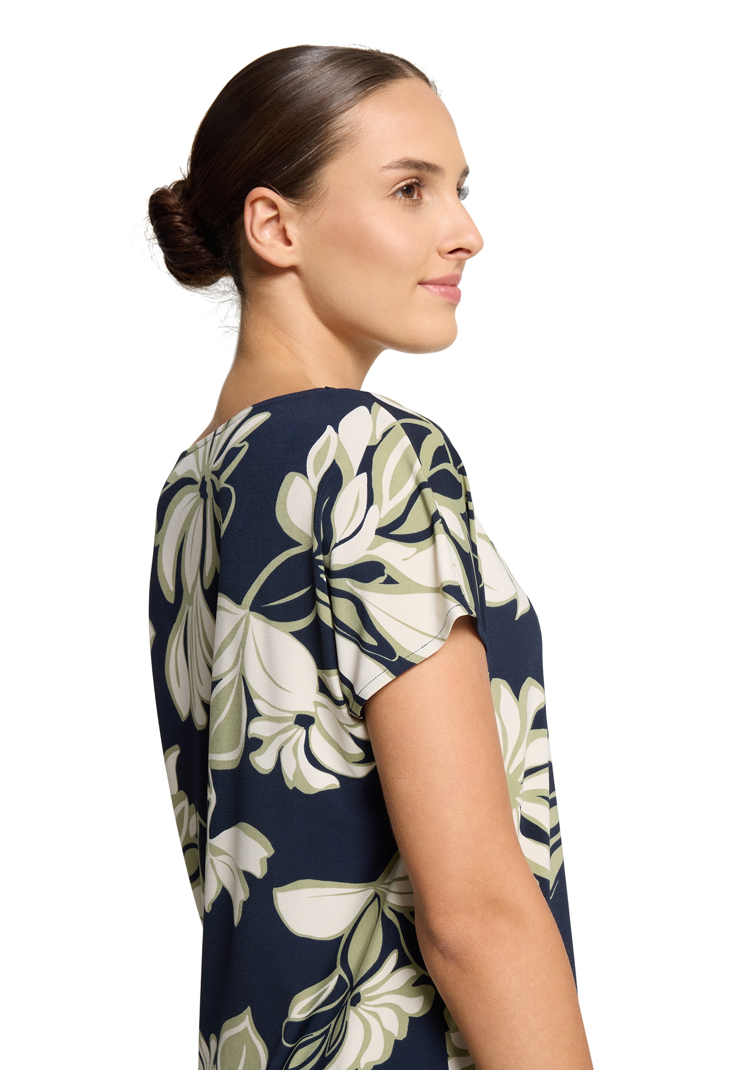 Betty Barclay Kurzarmshirt »Printshirt mit Wasserfallausschnitt«