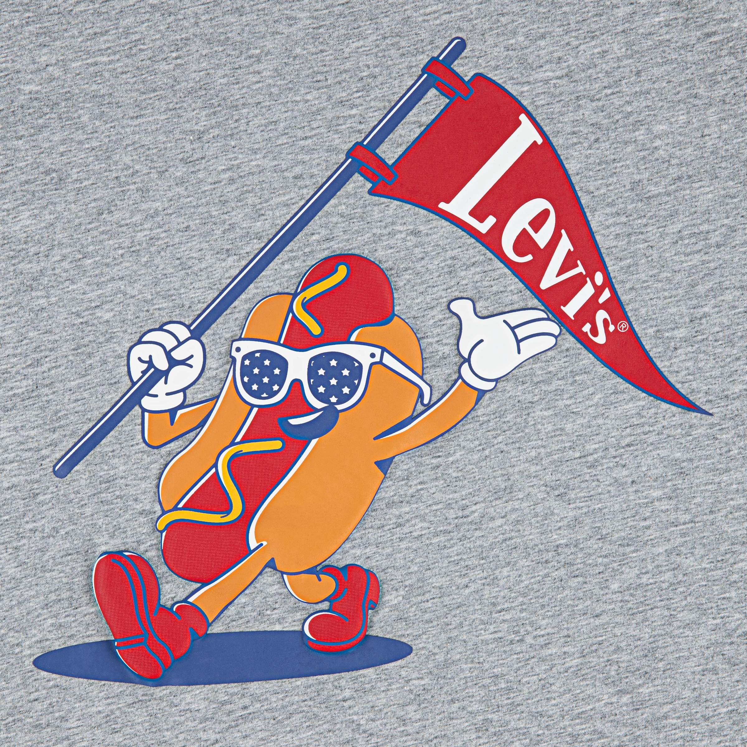 Levi's® Kids T-Shirt »LVB PARADING HOT DOG TEE« for Boys, mit Logoprint, meliert