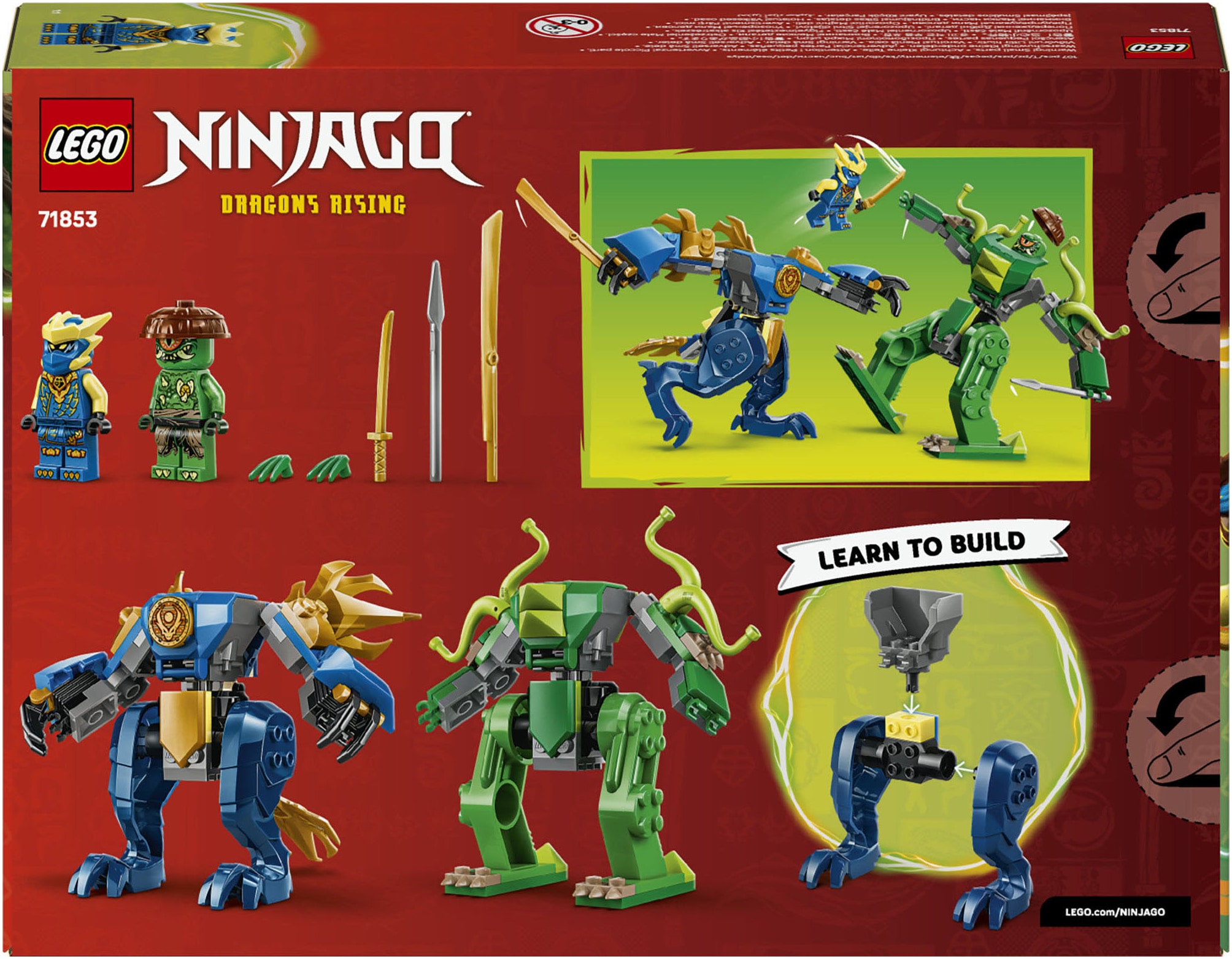 LEGO® Konstruktionsspielsteine »Duell mit Jays Drachen-Mech (71853), LEGO Ninjago«