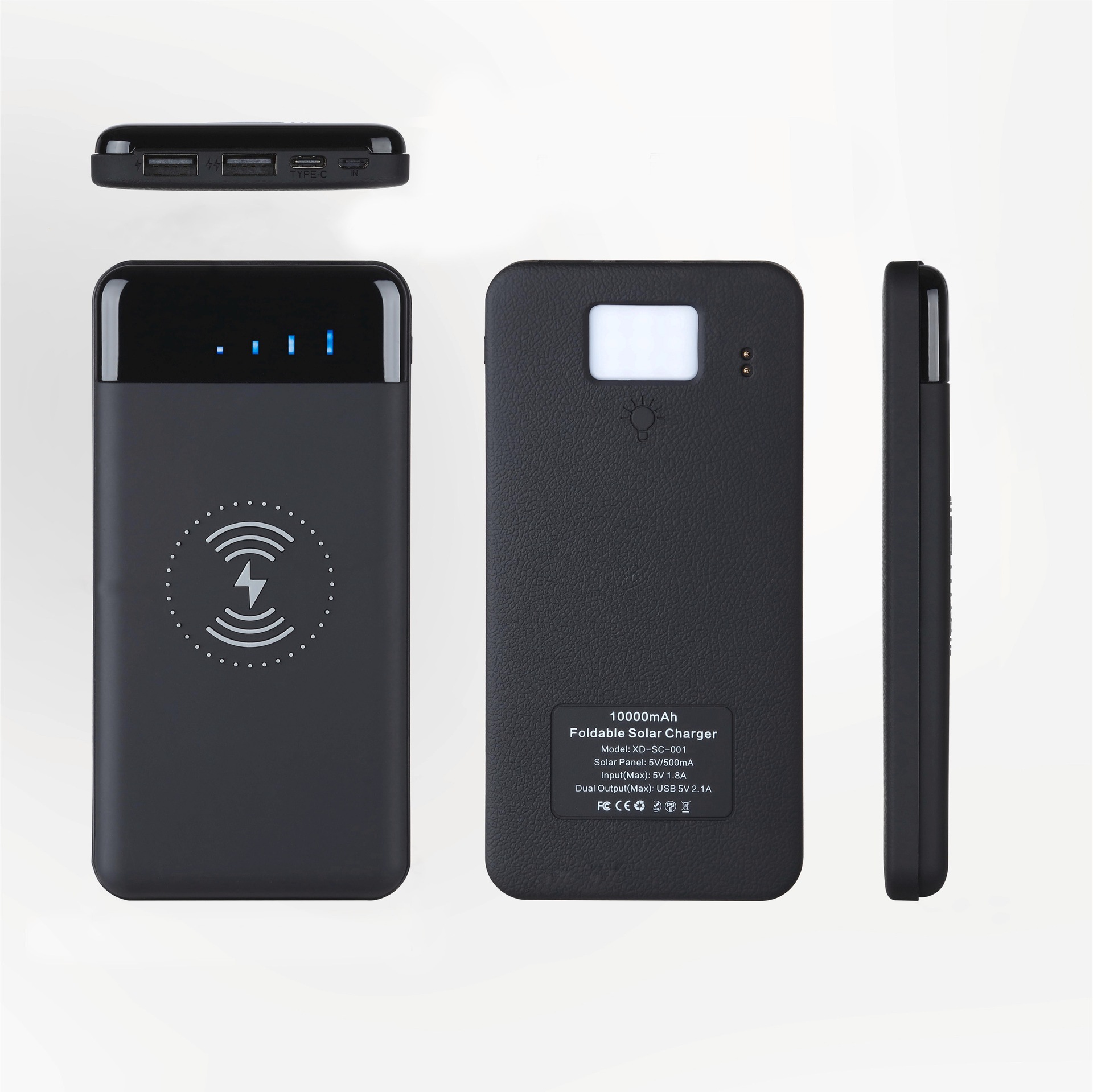 felixx Powerbank »Premium Powerbank Solar 10 10.000 mAh«, felixx Premium Powerbank Solar 10 10.000 mAh, 10000 mAh