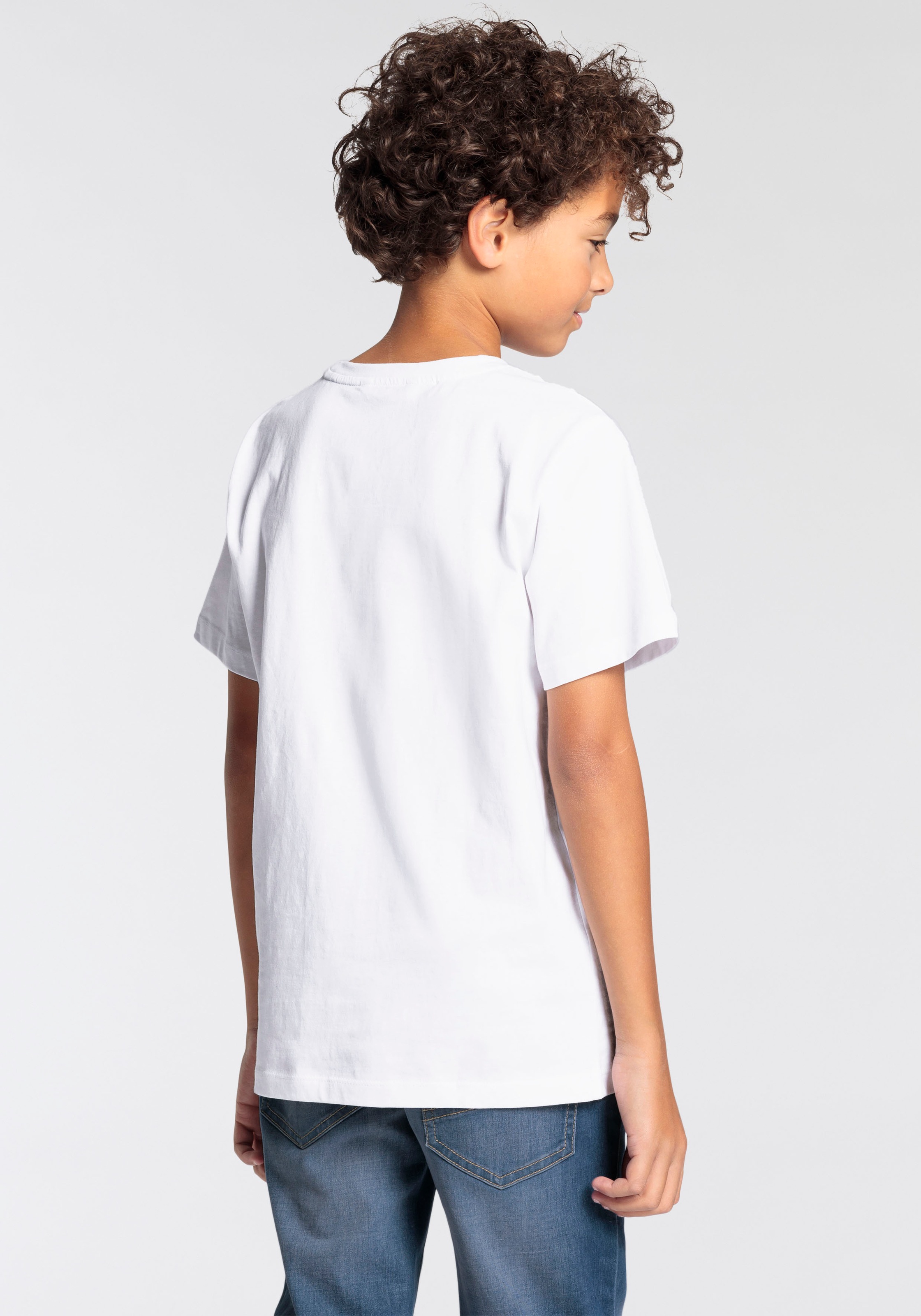 DELMAO T-Shirt »für Jungen«, Kurzarm, Basic-Design, Rundhalsausschnitt