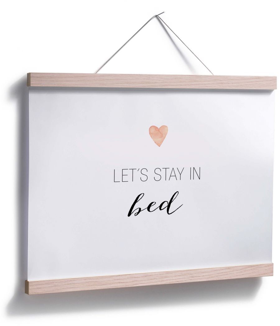 Wall-Art Poster »Let's stay in bed«, Schriftzug, (1 St.), Poster, Wandbild,  Bild, Wandposter auf Raten bestellen