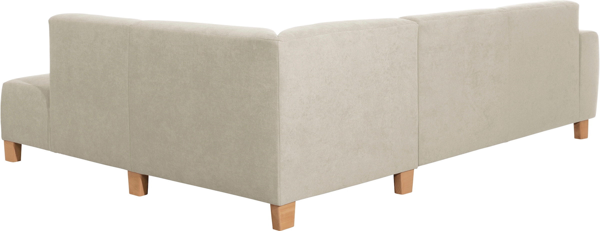Max Winzer® Ecksofa »Blackpool modern, mittlere Sitzhärte mit hochwertiger Schaumpolsterung«, Lounge-Charakter durch niedrigen, leicht gewölbten Rücken