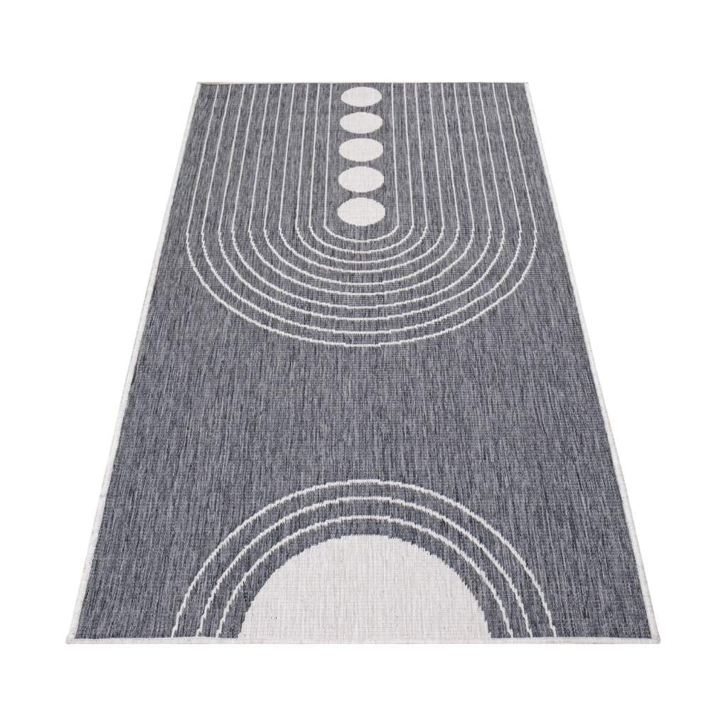 Carpet City Outdoorteppich »DUO RUG 5739« rechteckig 5 mm Höhe Wendeteppich Wetterfest In- & Outdoor, Balkon, Terrasse, Wohnzimmer