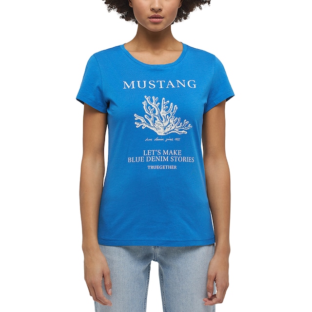 MUSTANG Kurzarmshirt »Mustang Print-Shirt« bei ♕