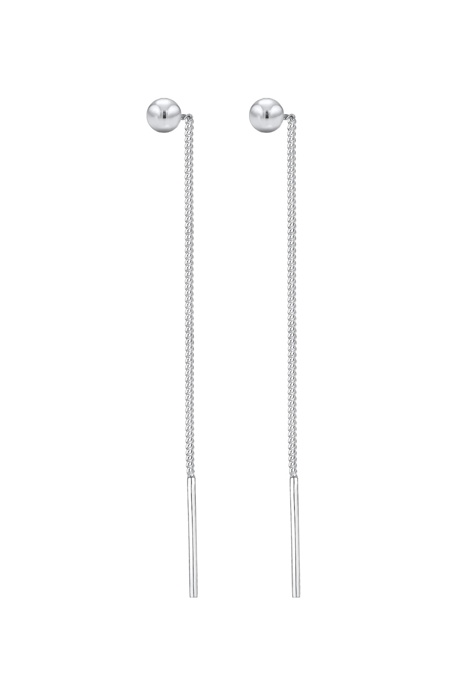 Elli Paar Ohrhänger »Ohrringe Ohrhänger Geo Kugel Basic Durchzieher 925 Silber«