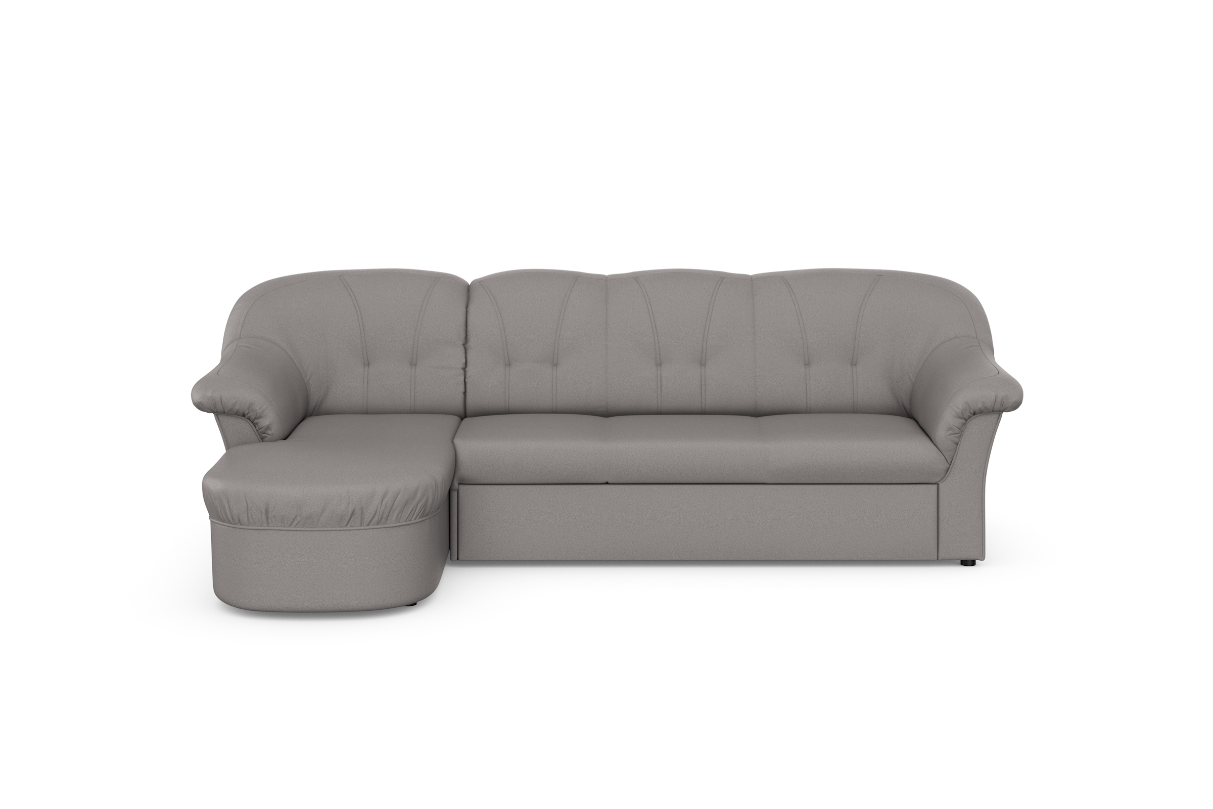 DOMO collection Ecksofa »Pegnitz, elegante Rückensteppung, kompakte Stellmaße 238/141cm, L-Form«, wahlweise mit Bettfunktion