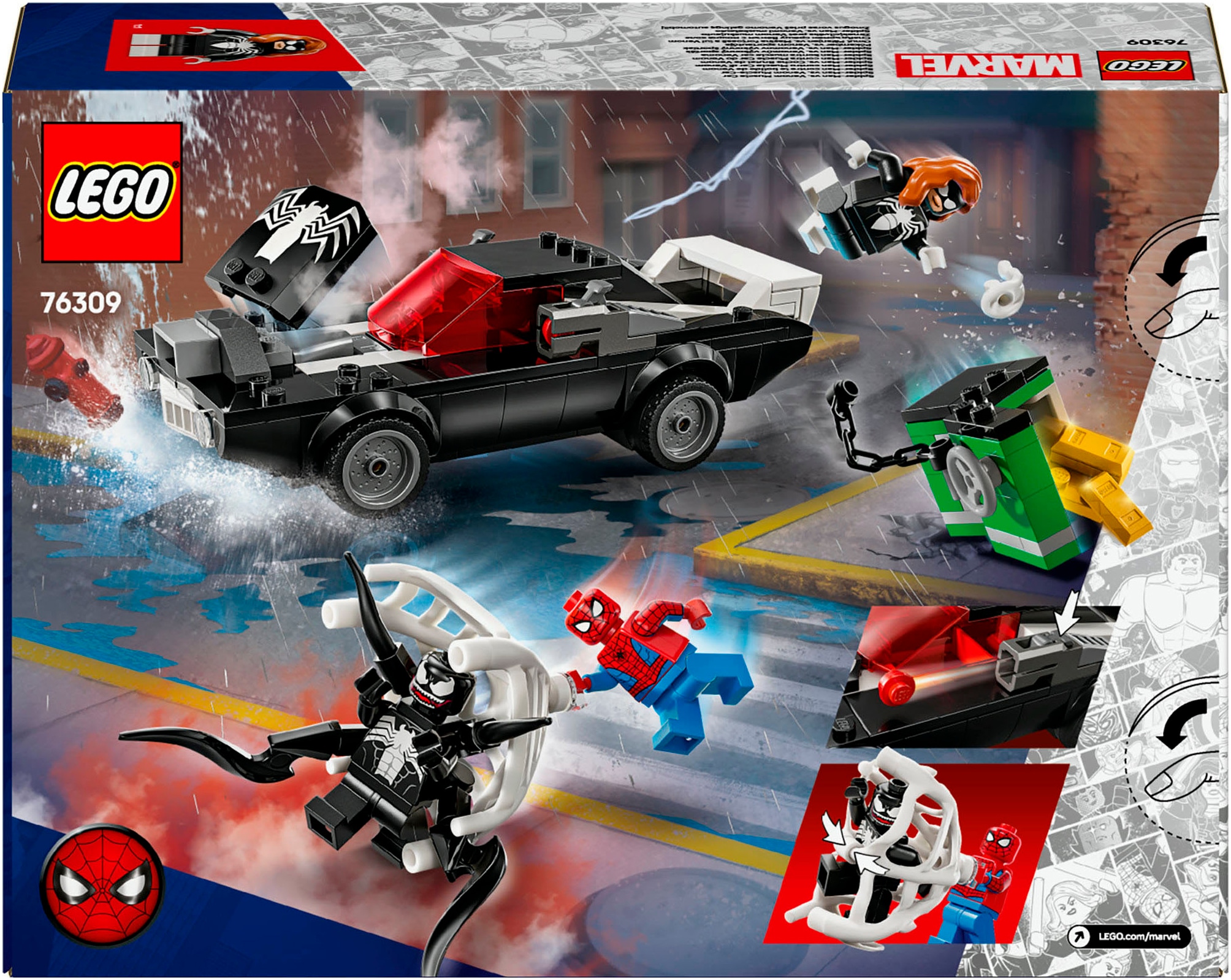 LEGO® Konstruktionsspielsteine »Spider-Man vs. Venom Muscle-Car (76309), LEGO Super Heroes«, (254 St.), Made in Europe