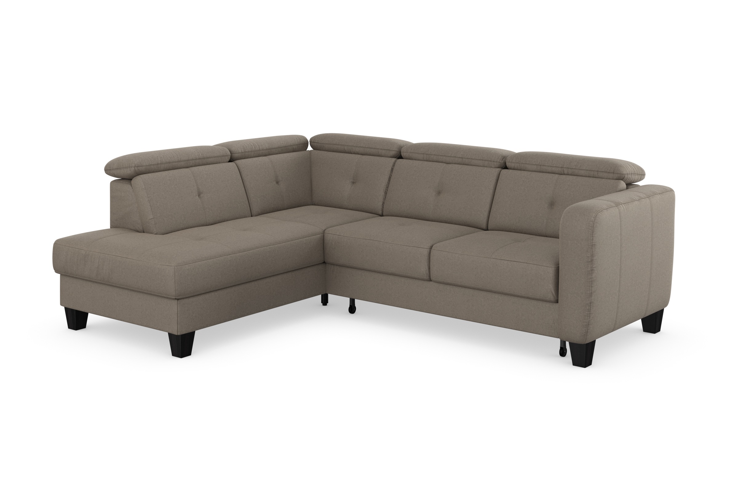 sit&more Ecksofa »Belluci L-Form«, inklusive Federkern, wahlweise mit Bettfunktion und Bettkasten