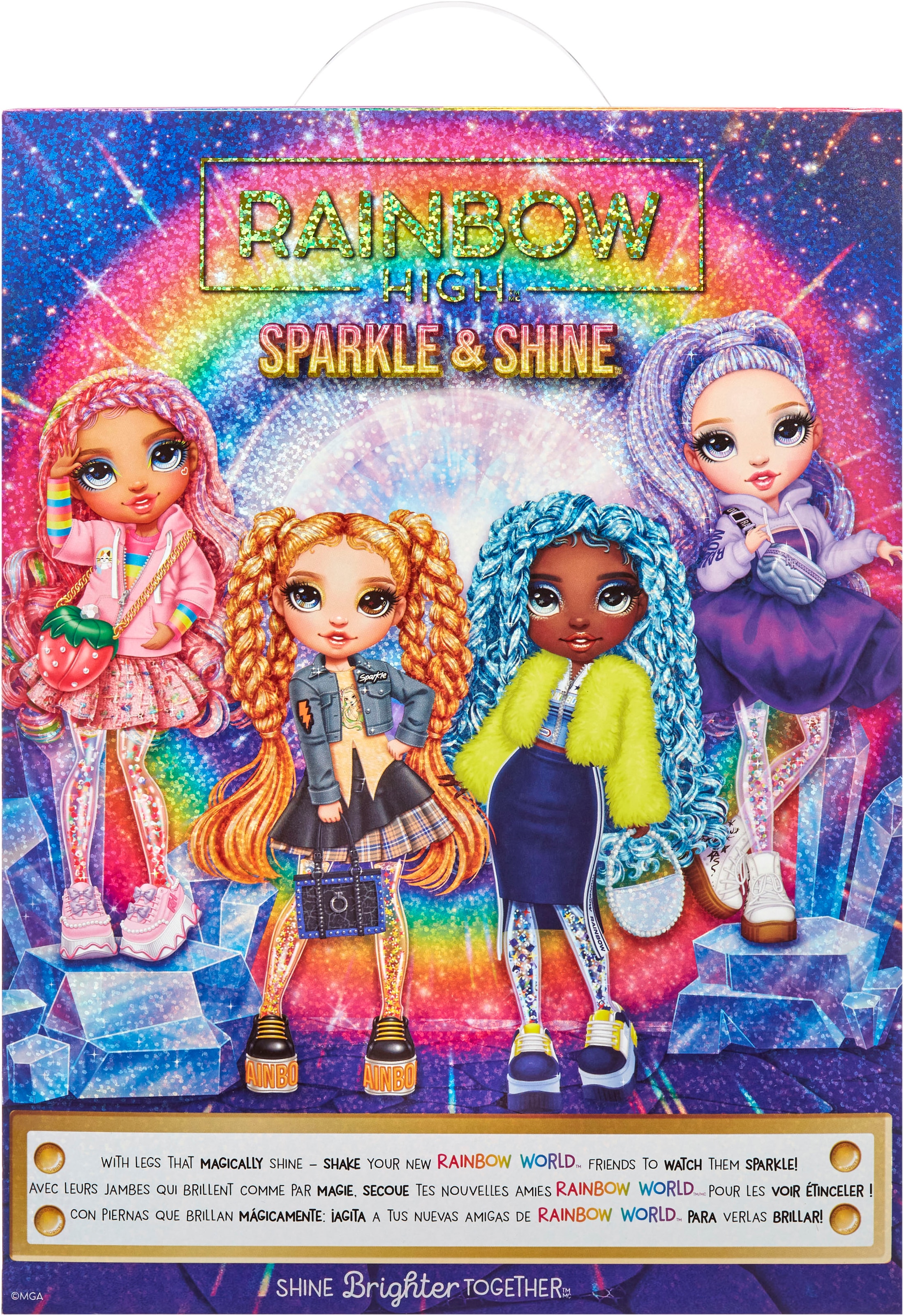 RAINBOW HIGH Anziehpuppe »Rainbow High Sparkle & Shine Fashion Dolls - VIOLA (Purple)«