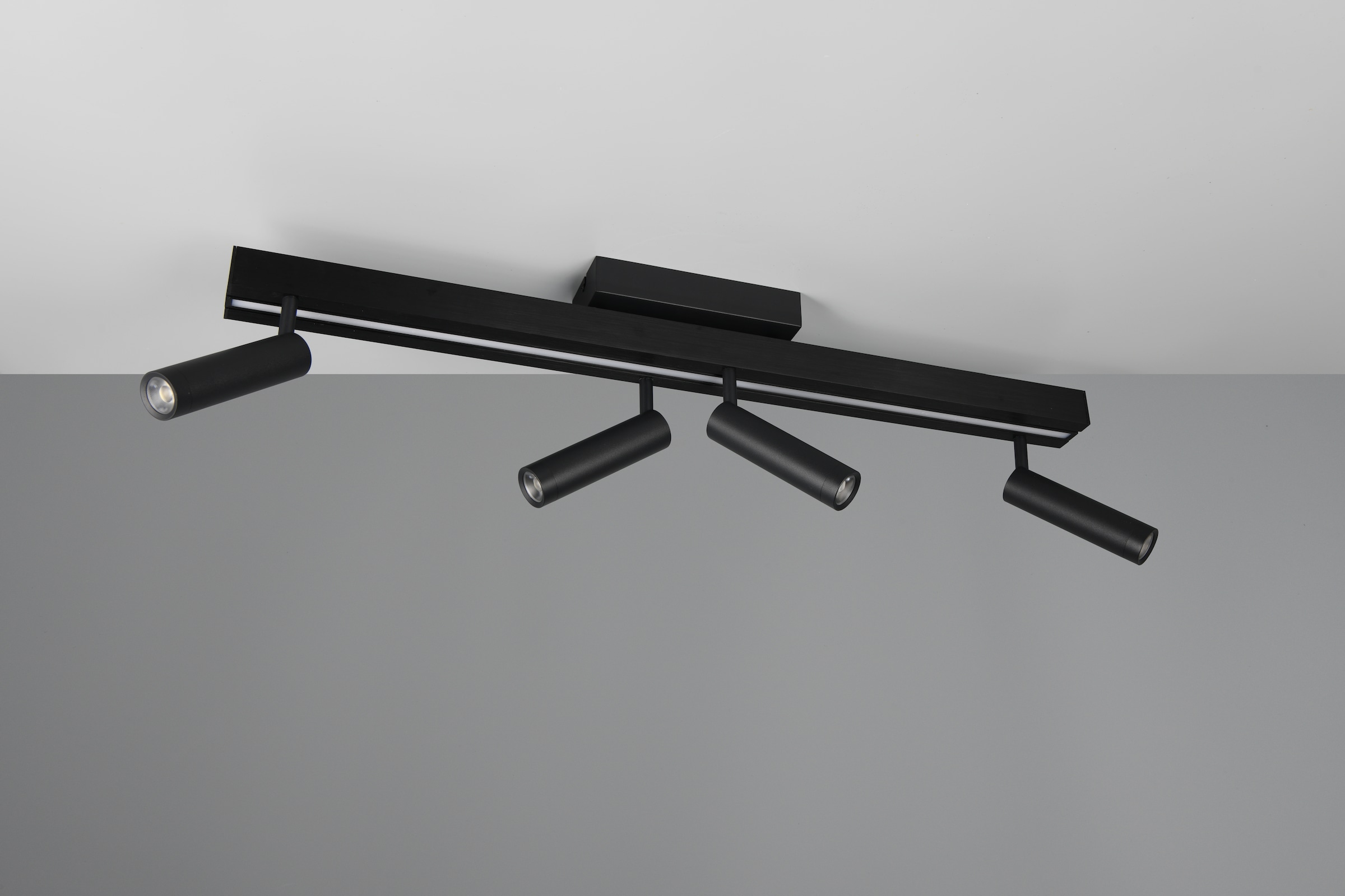 TRIO Leuchten LED Deckenleuchte »ZENO ausziehbare LED Deckenlampe mit 4 verstellbaren Spots dimmbar CCT« LED-Board 1 Stk. warmweiß - kaltweiß getrennt schaltbare Spots, Lichtfarbe einstellbar inkl Fernbedienung