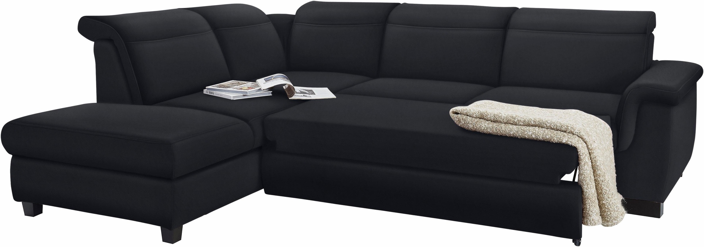 DOMO collection Ecksofa »Sully L-Form«, wahlweise mit Bettfunktion und Kopf- bzw. Rückenverstellung