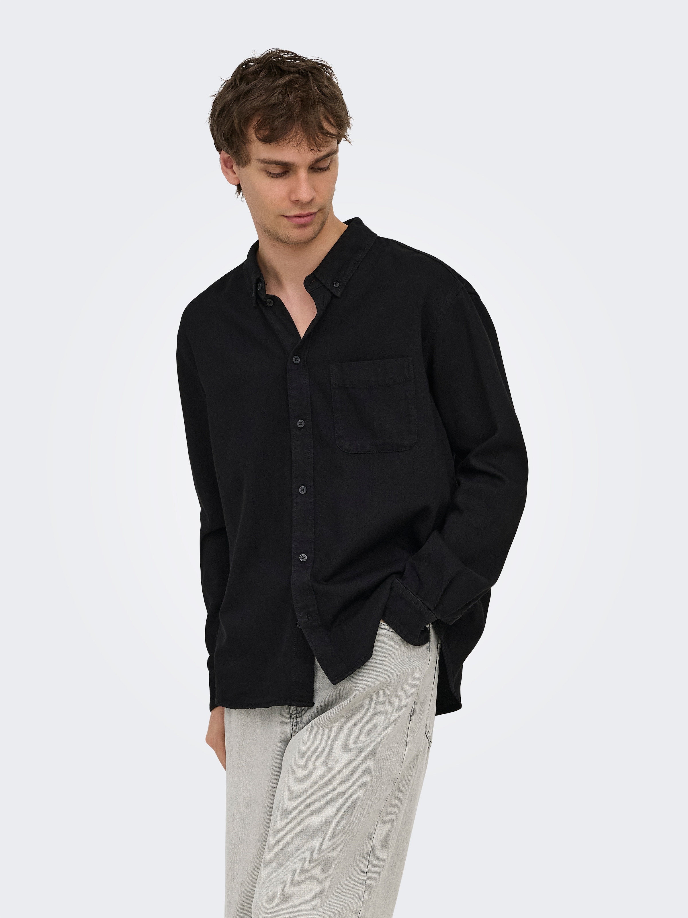 ONLY & SONS Jeanshemd »ONSORSON REGULAR YFM DNM SHIRT NOOS« Baumwolle, normal geschnitten
