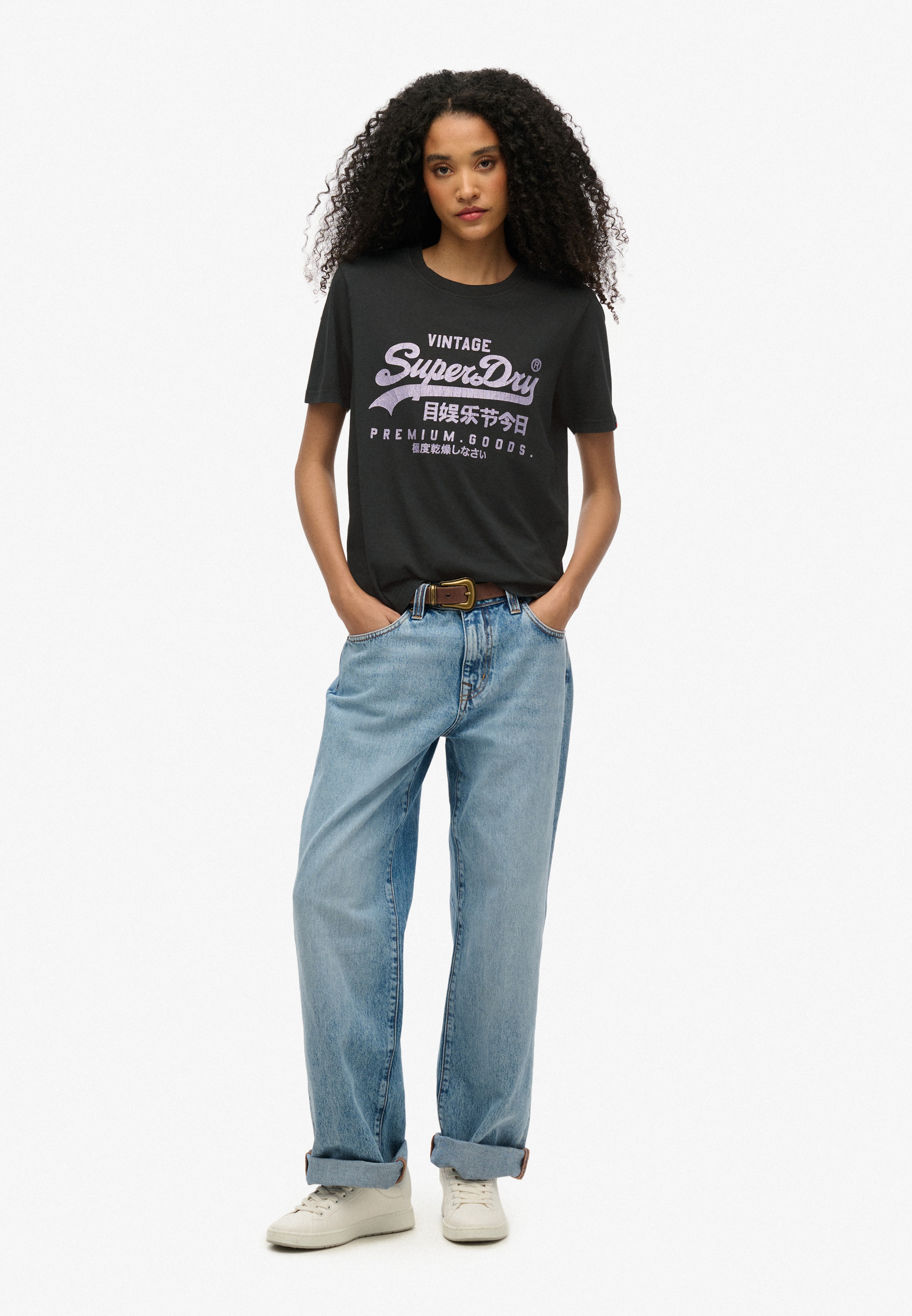 Superdry Kurzarmshirt »VL METALLIC RELAXED TEE«