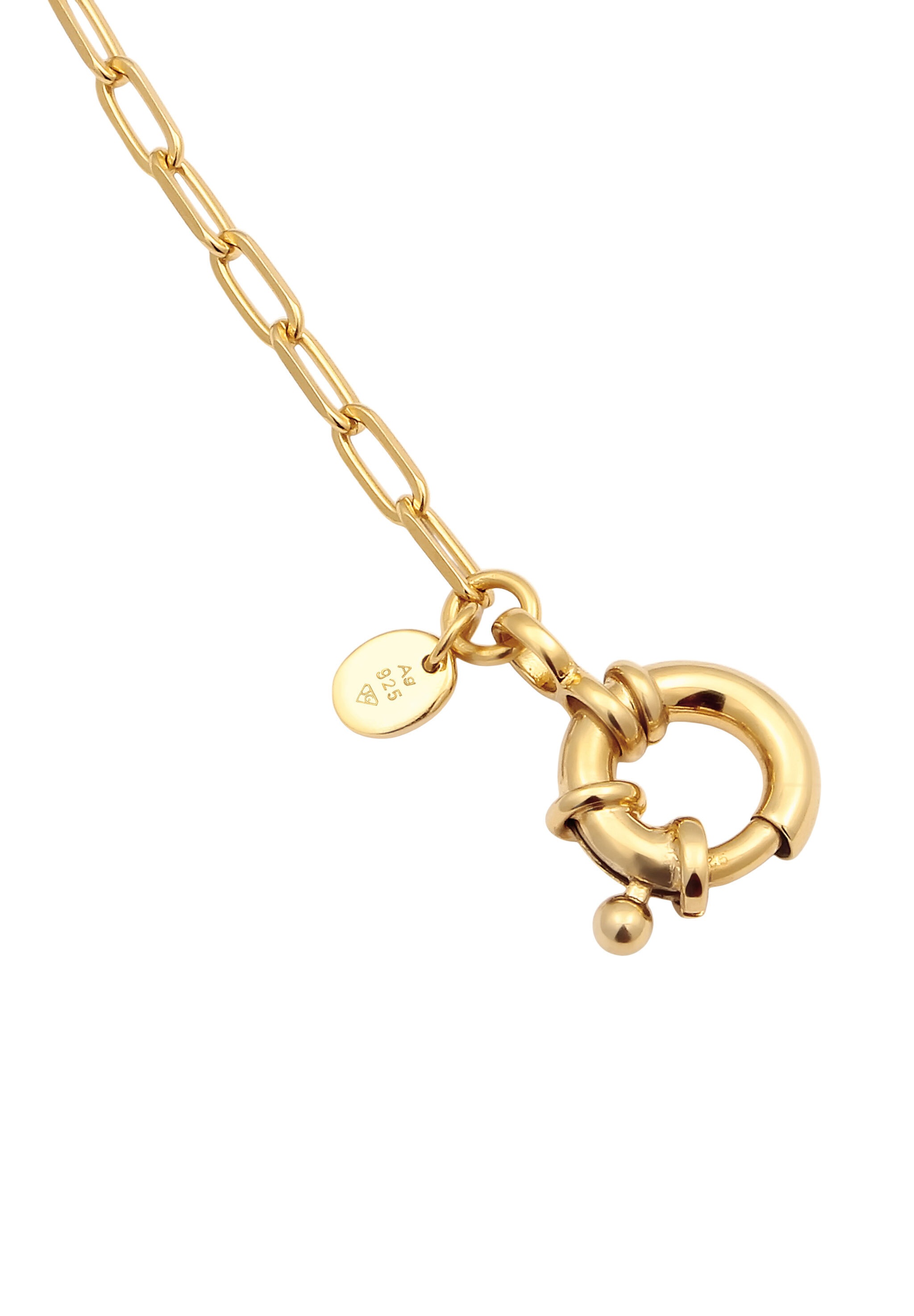 Elli Premium Armkette »Armband Gliederkette Federring Modern 925 Sterling Silber«