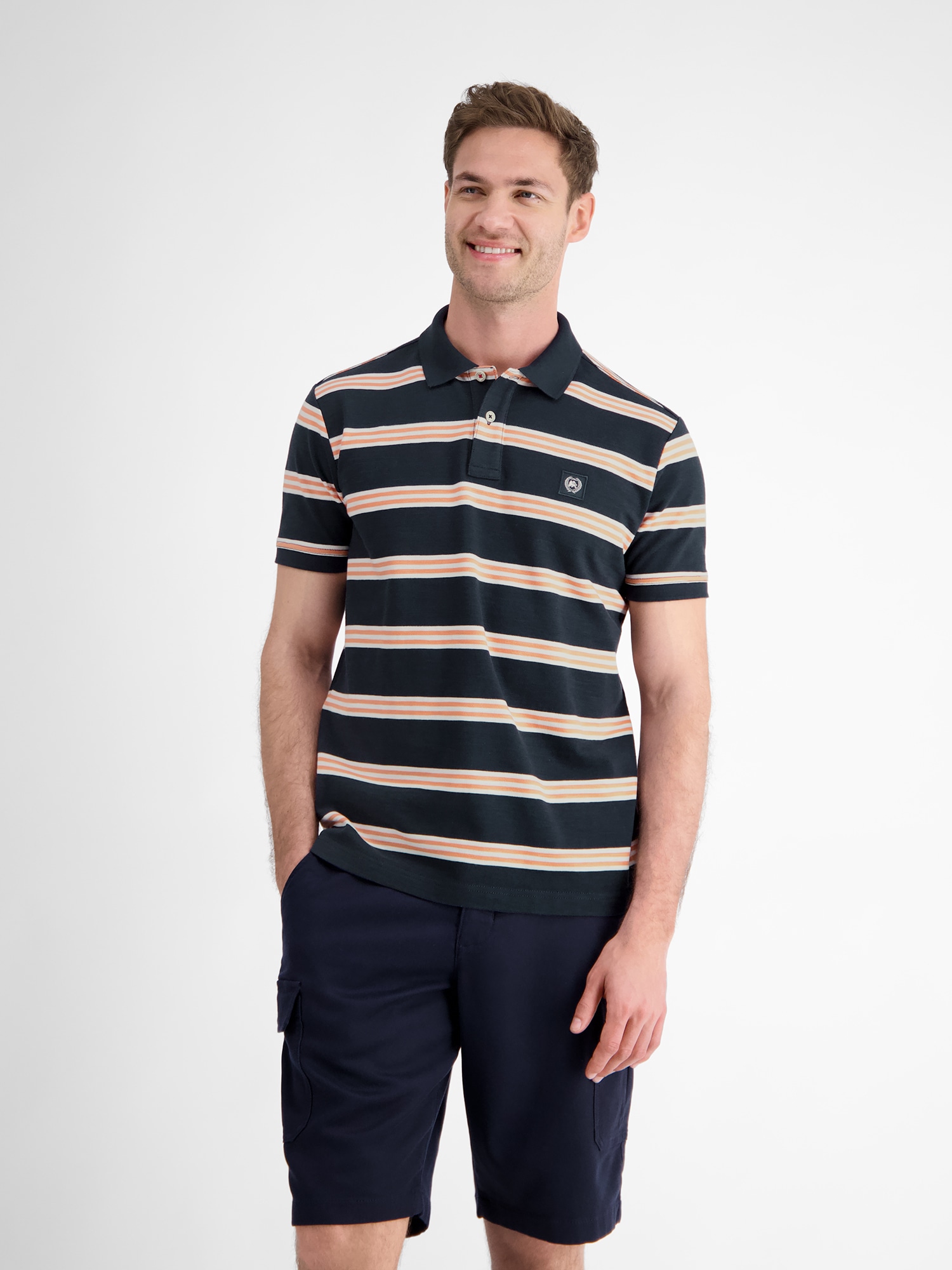 LERROS Poloshirt »LERROS Herren Poloshirt in Rugby-Optik«