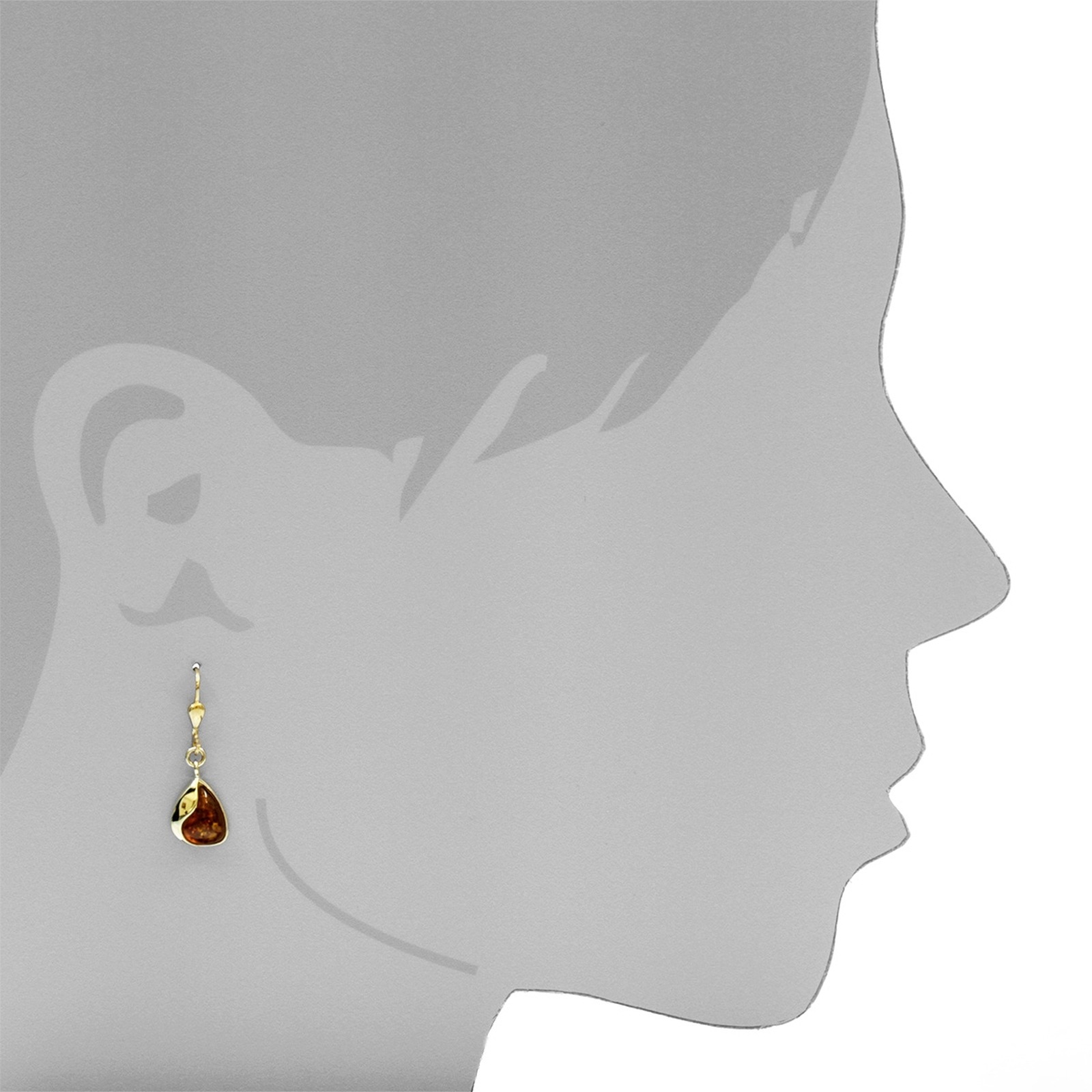 OSTSEE-SCHMUCK Paar Ohrhänger »- Jeska - Gold 585/000 - Bernstein«