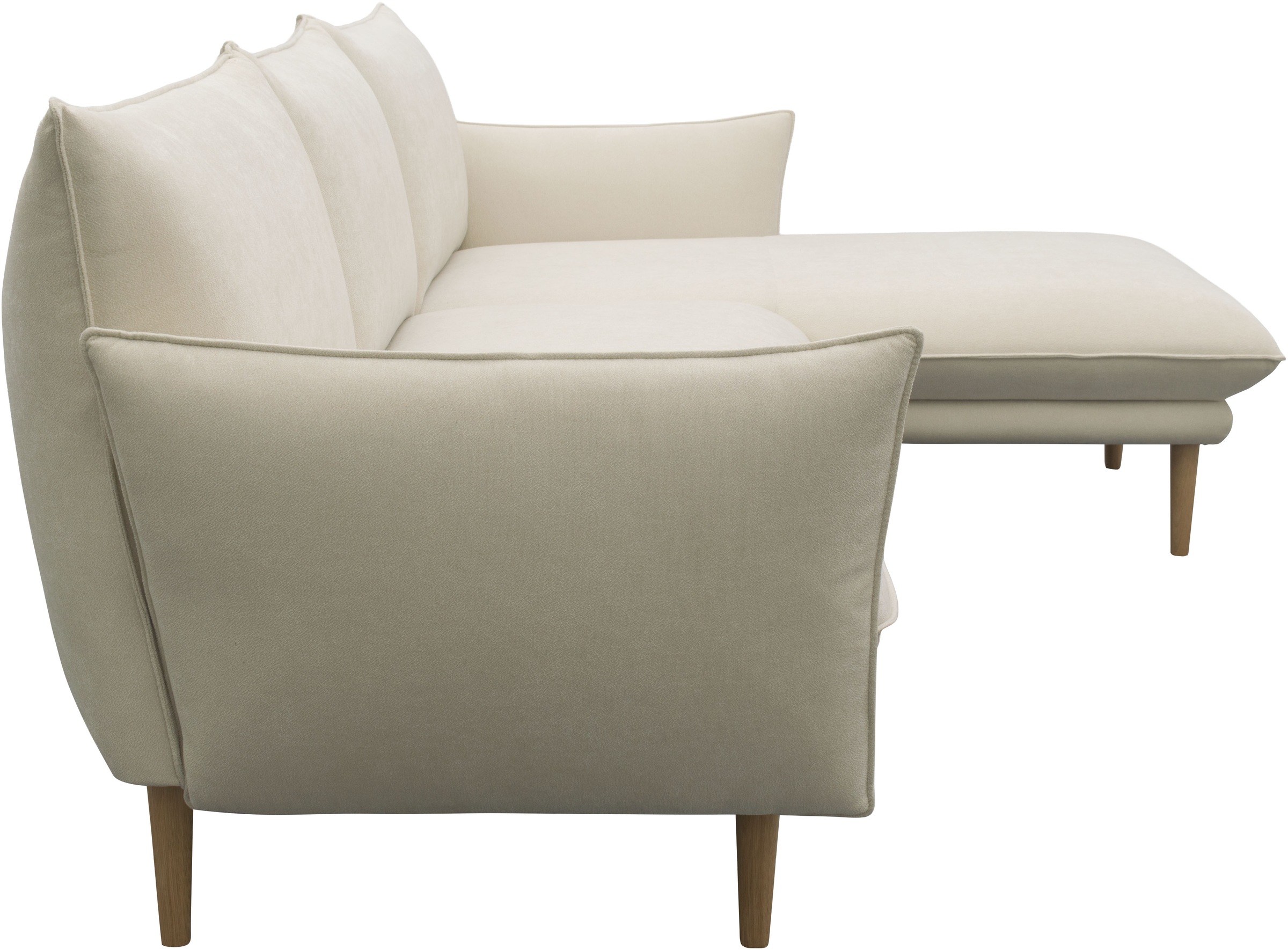 DOMO collection Ecksofa »100 032 modern mit schmalen Armlehnen, Breite 282cm, L-Form«