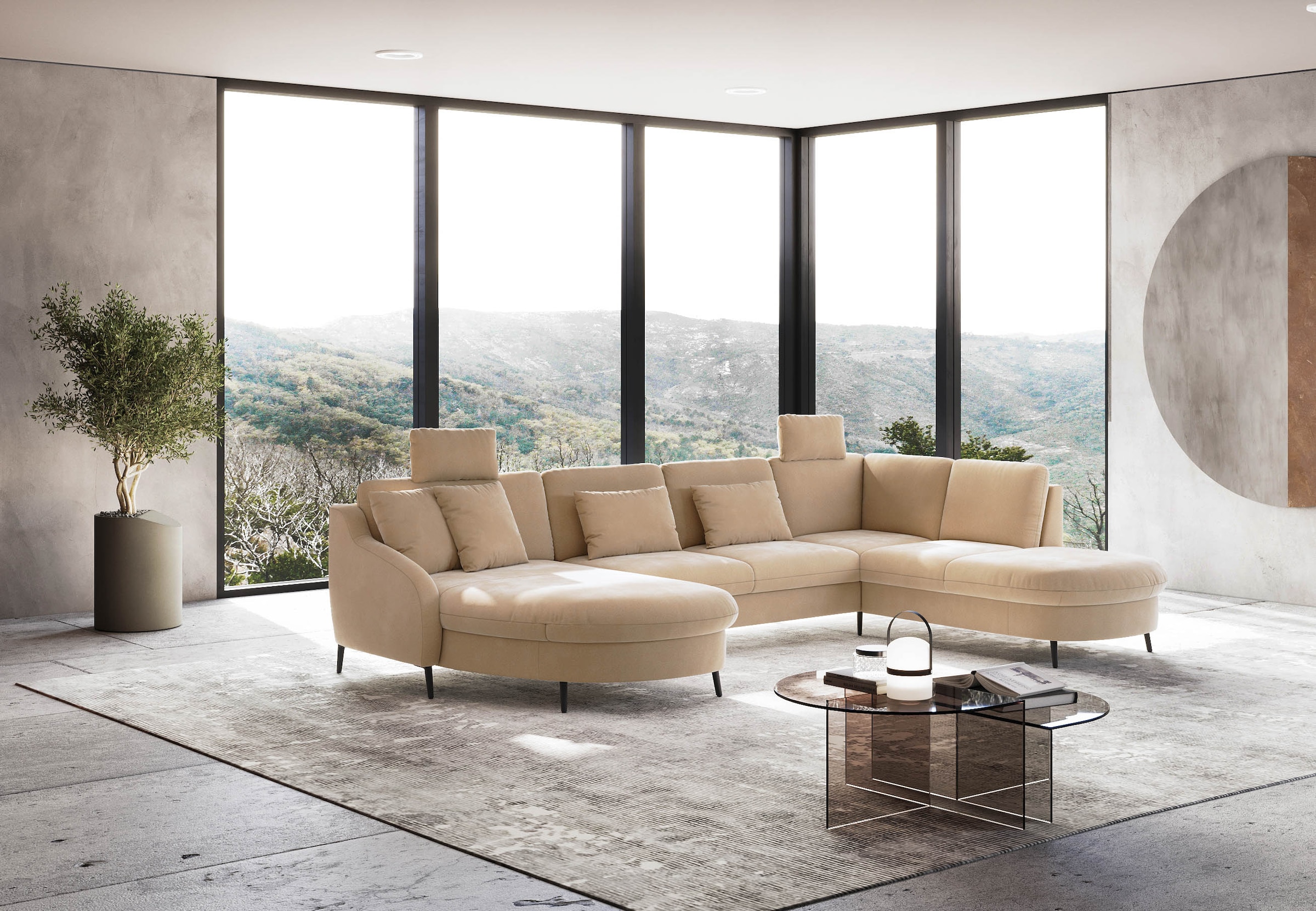 sit&more Wohnlandschaft »Soul U-Form«, wahlweise mit Bett und Bettkasten