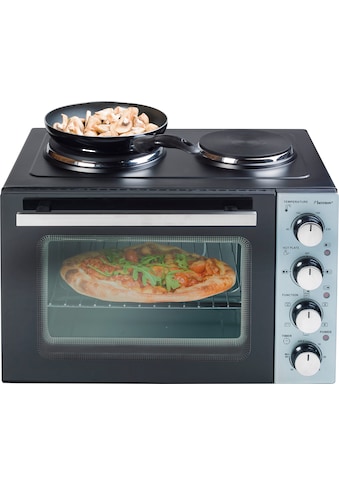 Kleinküche »AOV31CP Crispy & Co«, mit Ofen und Doppelkochplatte, 3200 Watt, Schwarz