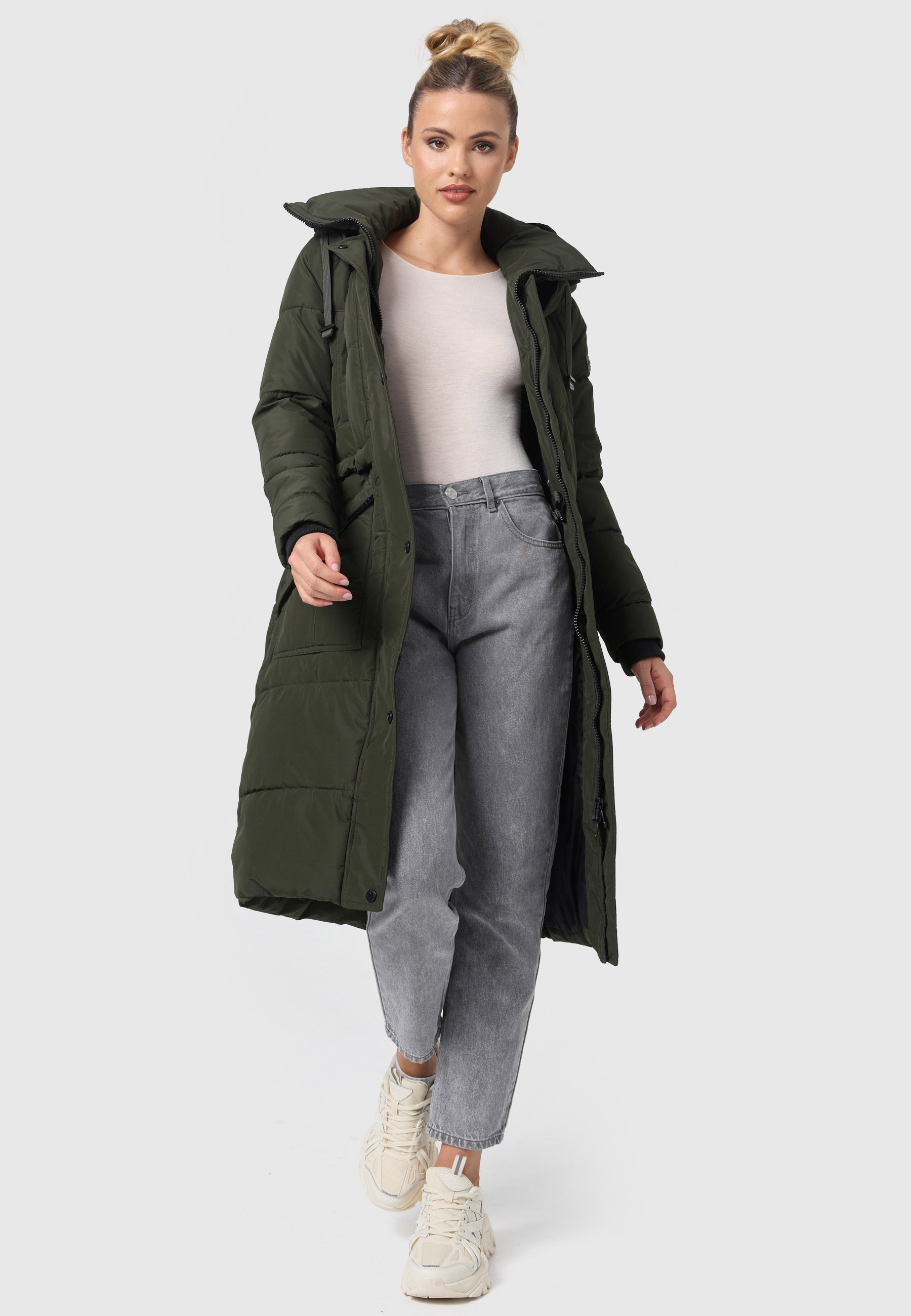 Winterjacke »Marikoo Ayumii Damen lange Winter Steppjacke B948«