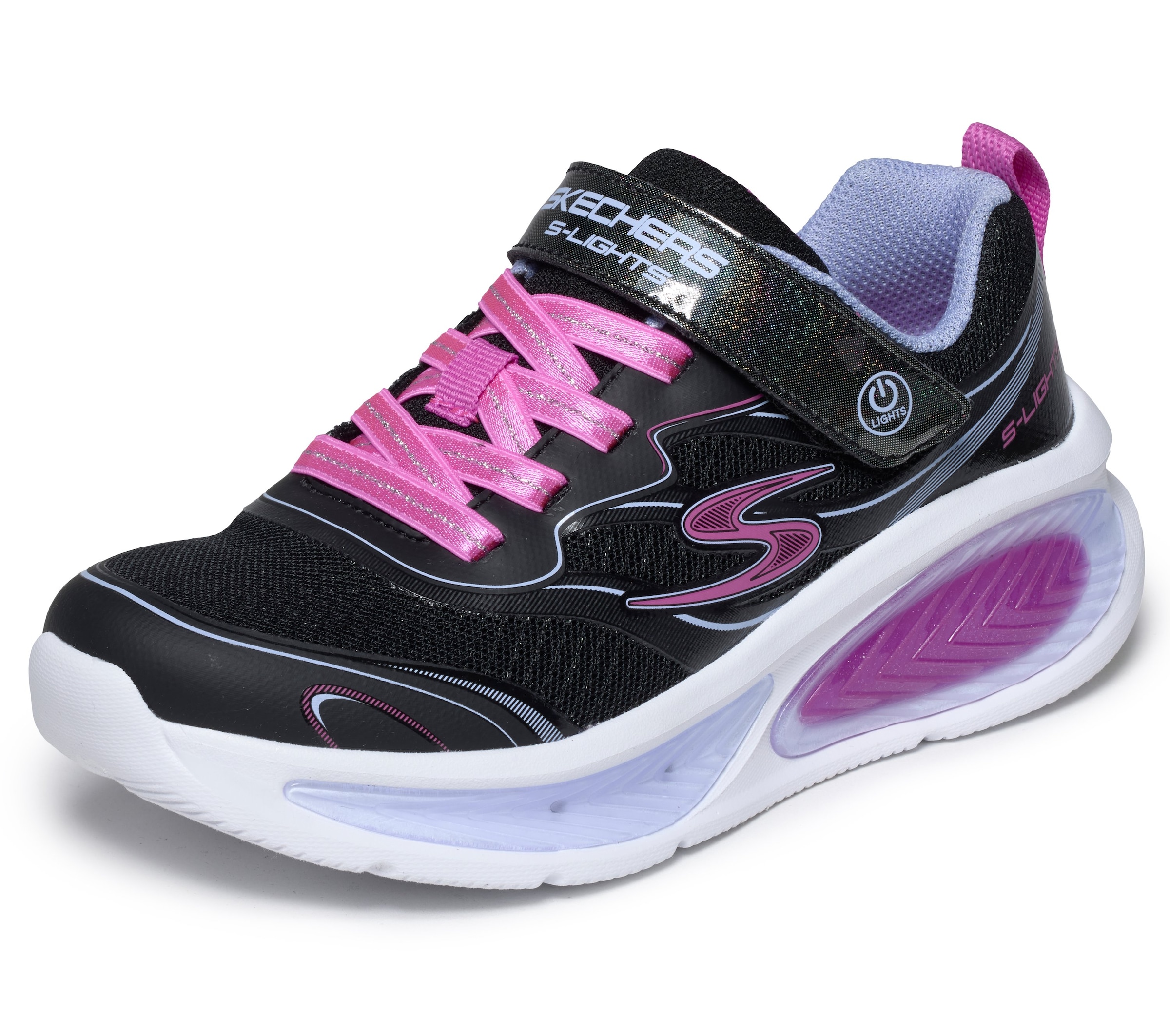 Skechers Sneaker »COSMIC GLOW 2.0 Blinkschuh«  Blinkschuh mit Elastik-Schnürsenkeln, Größenschablone zum Download