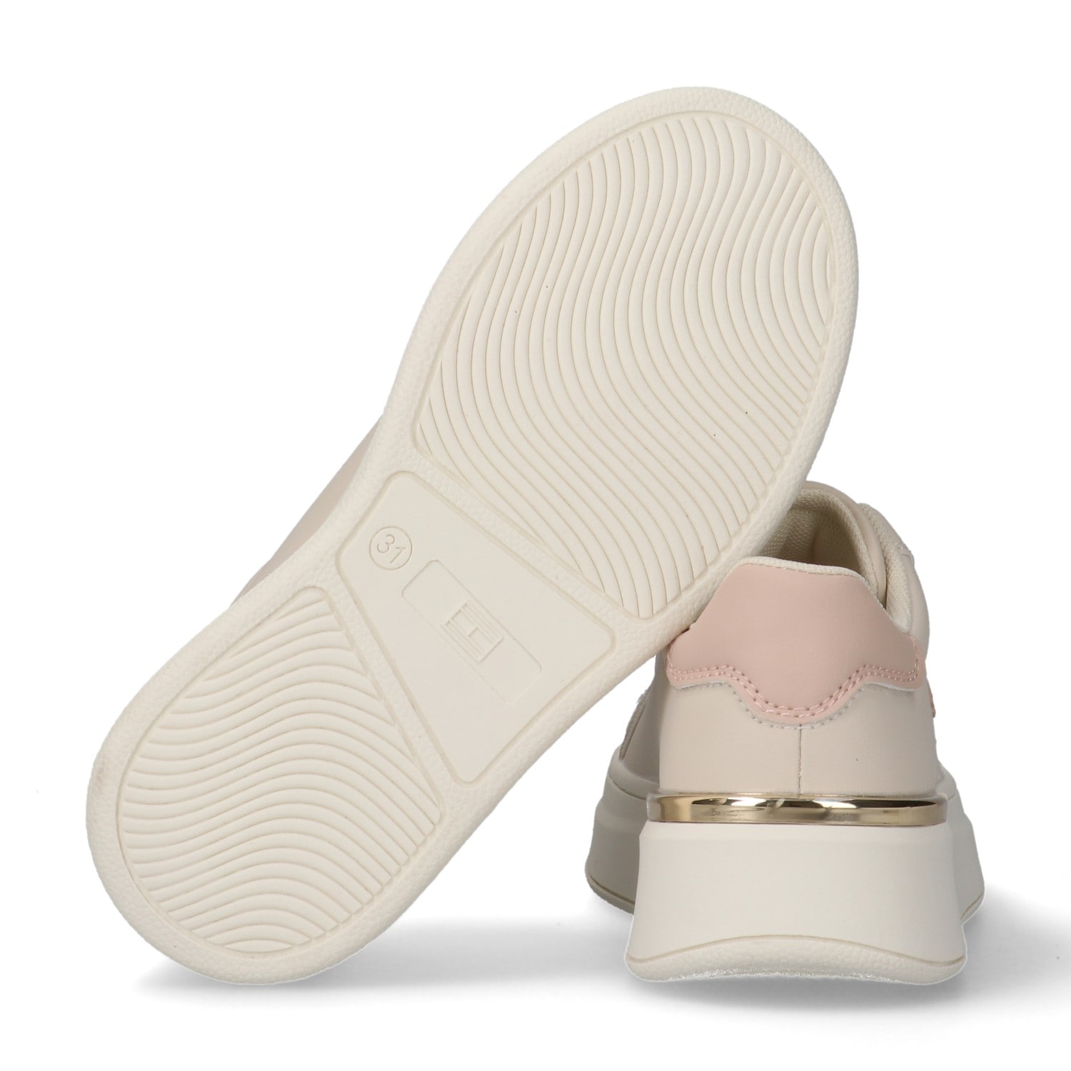 Tommy Hilfiger Sneaker  Freizeitschuh, Halbschuh, Schnürer mit goldfarbenen Besätzen