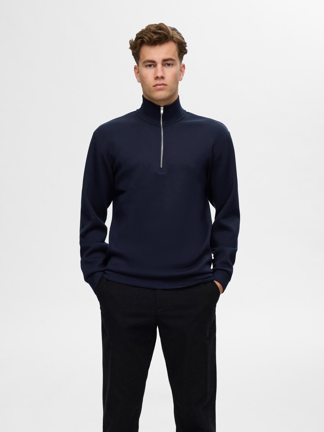 SELECTED HOMME Sweatshirt »SLHEMANUEL SOFT ZIP HIGH NECK SWEAT NOOS«