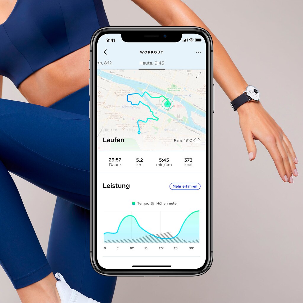Withings Fitnessuhr »Activité STEEL HR (36 mm)«