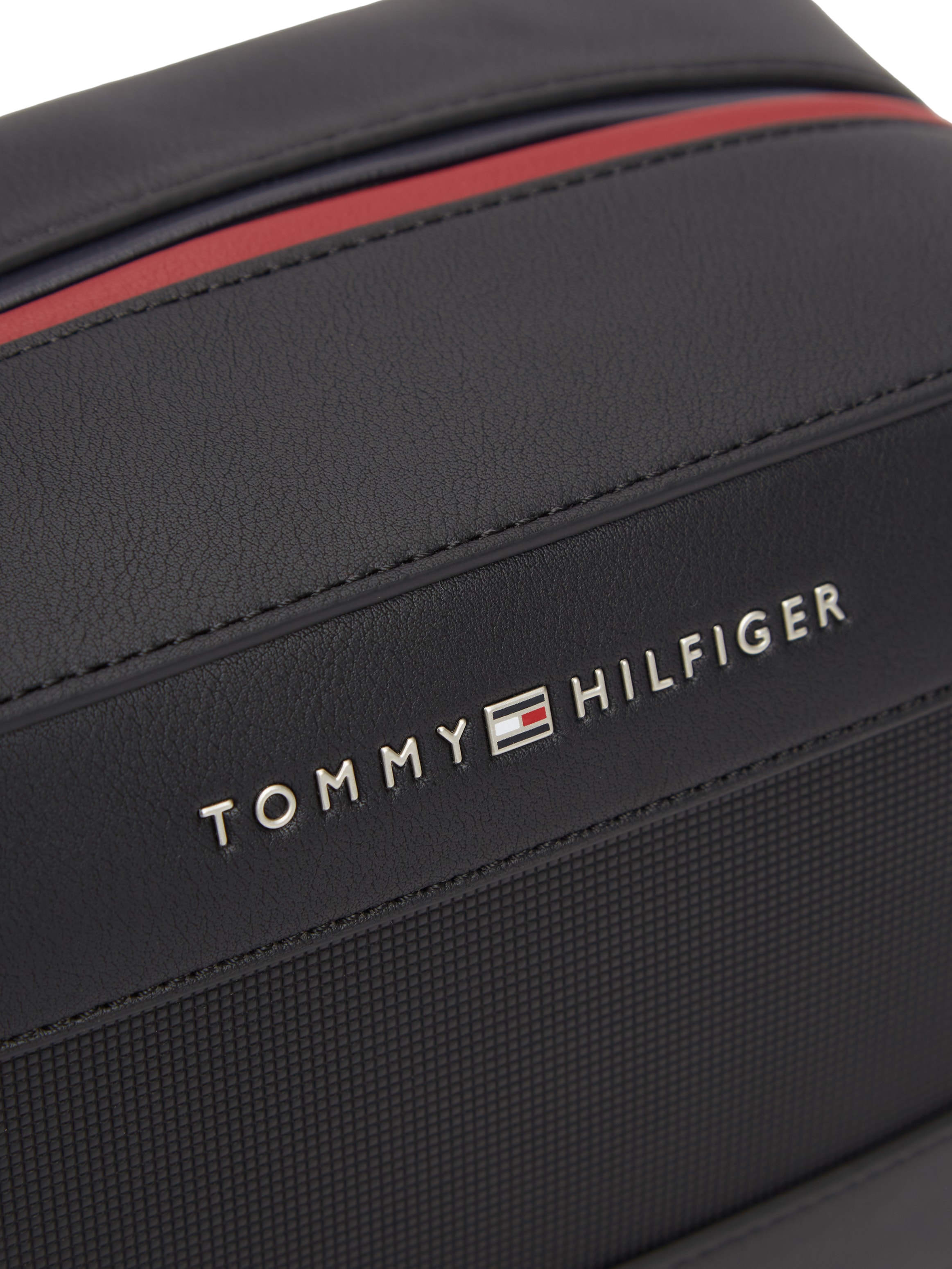 Tommy Hilfiger Kulturbeutel »TH FOUNDATION WASHBAG« Unisex Kosmetiktasche, Waschbeutel mit farbiger Pasepelierung