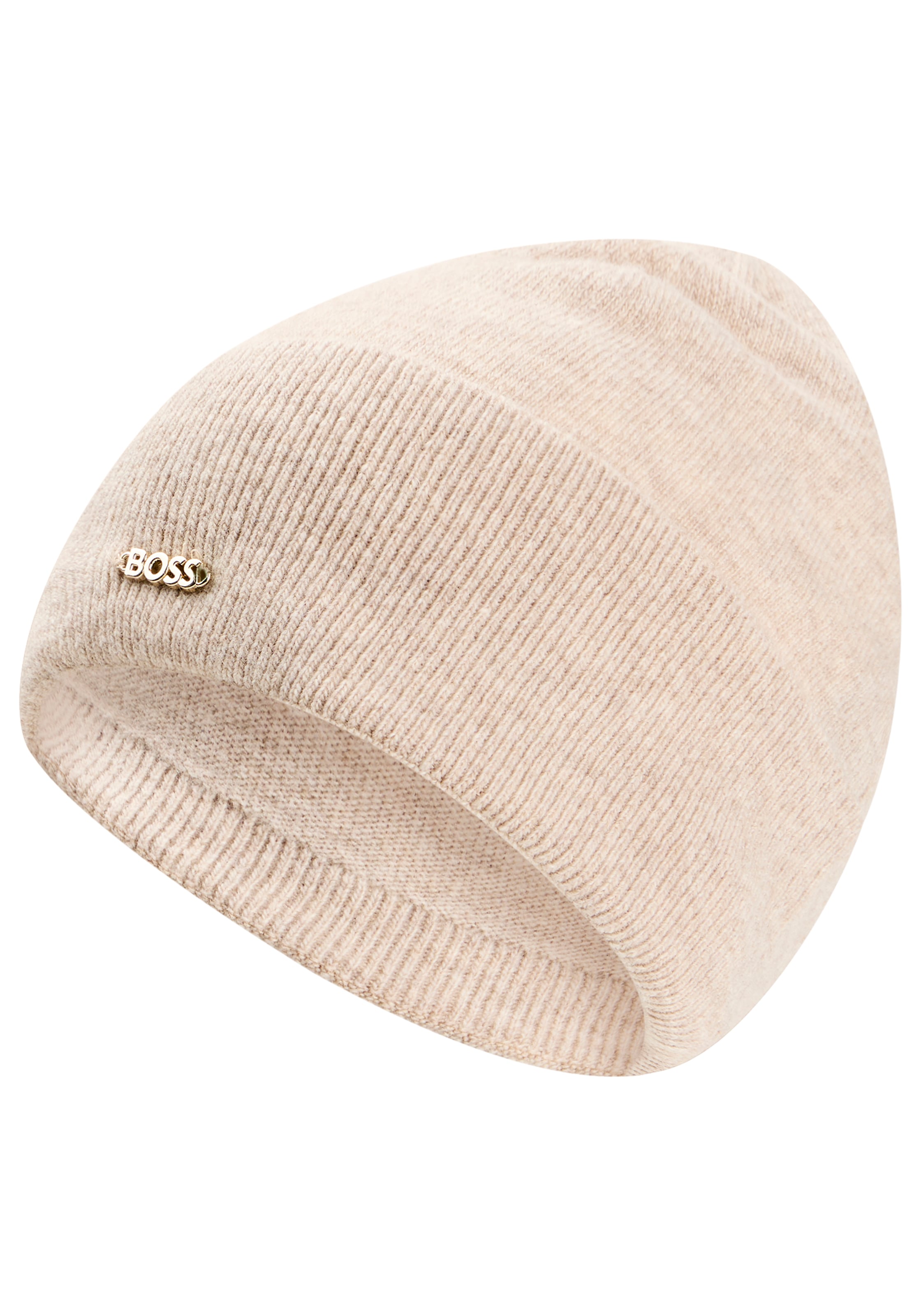 BOSS Strickmütze »Laris Hat« aus edlem Schurlwoll-Kaschmir-Mix, unisex