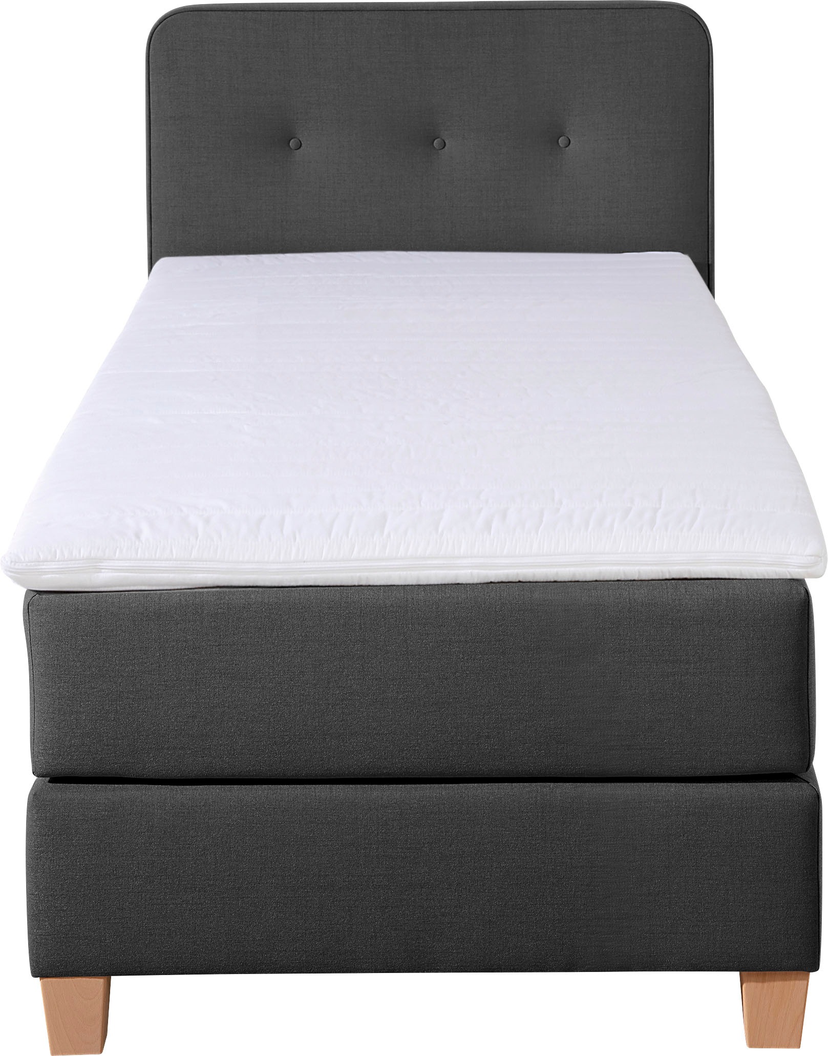 Home affaire Boxspringbett »Fargo« inkl. Topper, in 3 Matratzenarten, in Samt- oder Strukturstoff