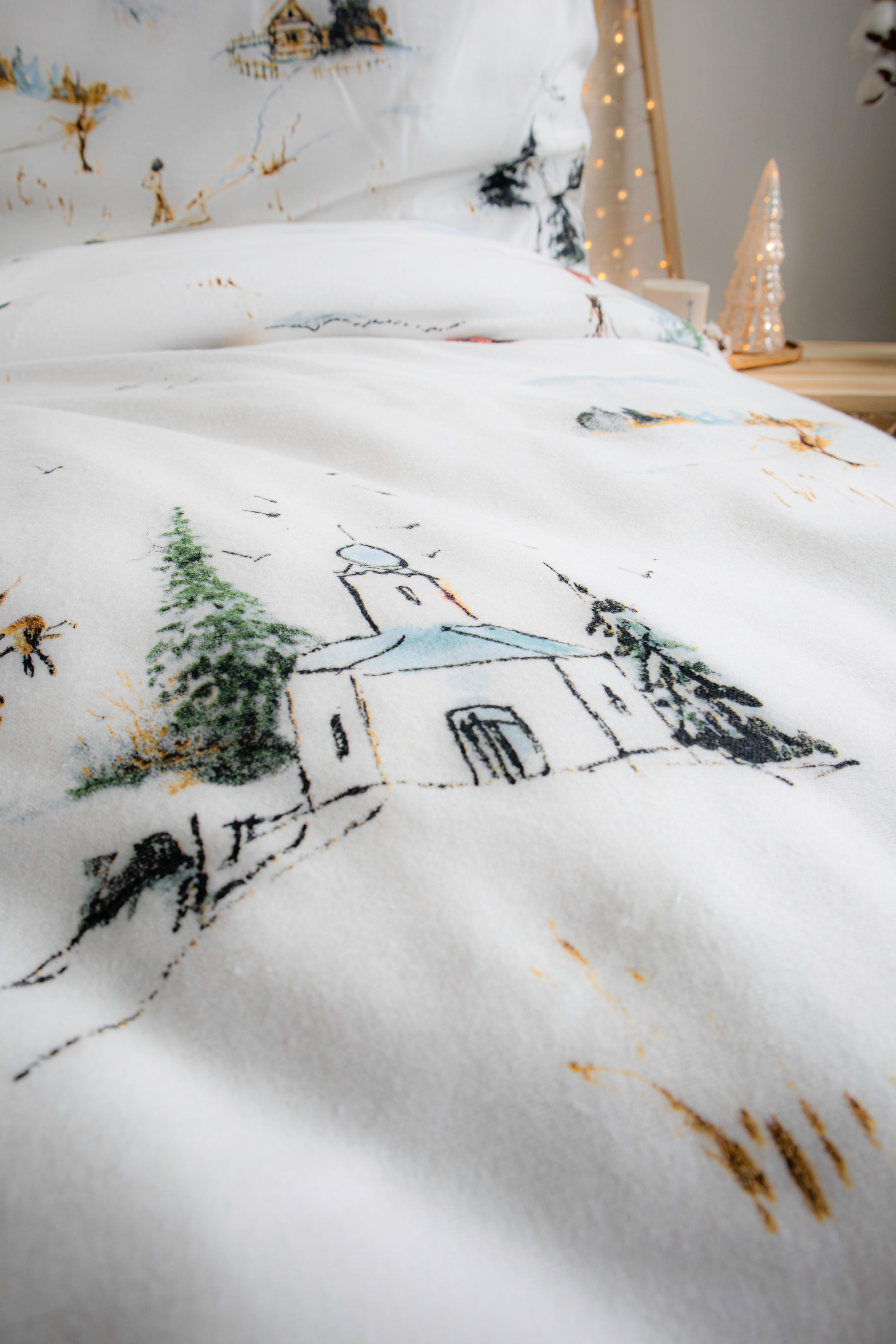 fleuresse Bettwäsche »Aspen« 2 Stk. tlg. Feinbiber mit Winterlandschaft
