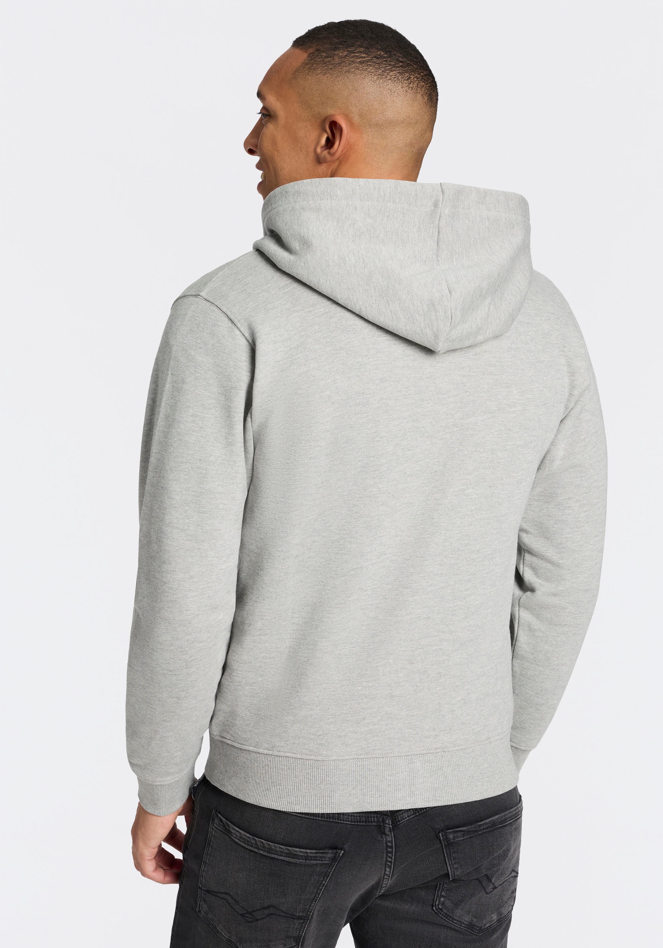Replay Kapuzensweatjacke aus Baumwolle, Regular Fit