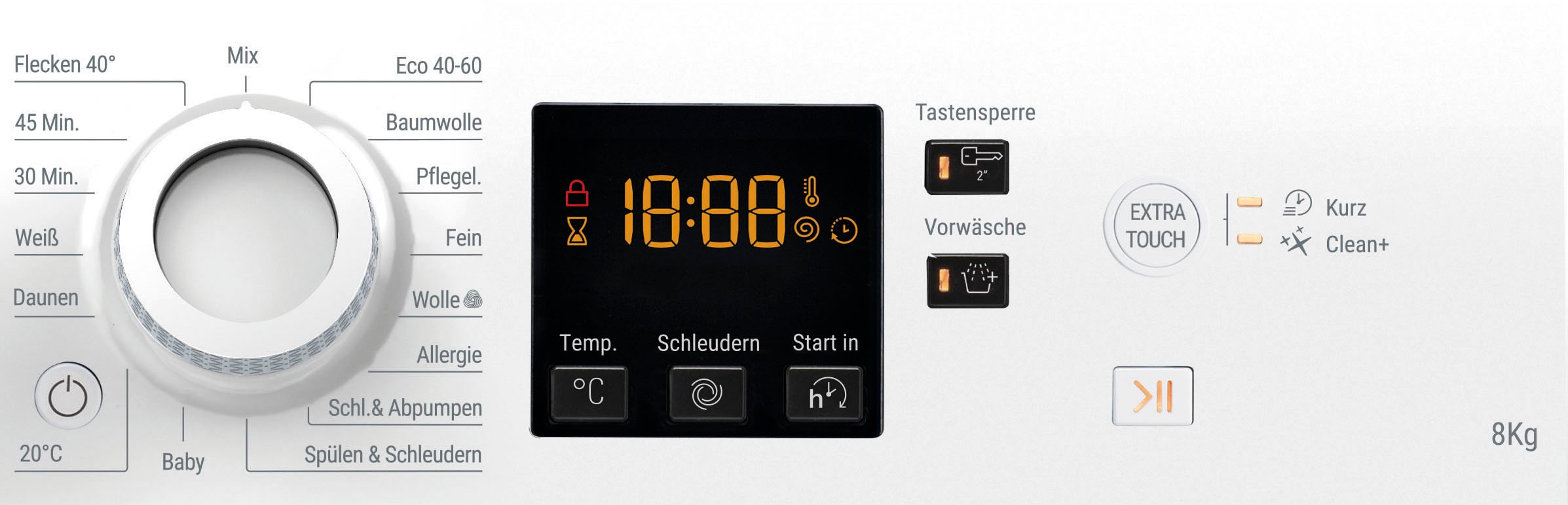 BAUKNECHT Waschmaschine »WAM 814 A«, 8 kg, 1400 U/min, Digital Motion-Technologie
