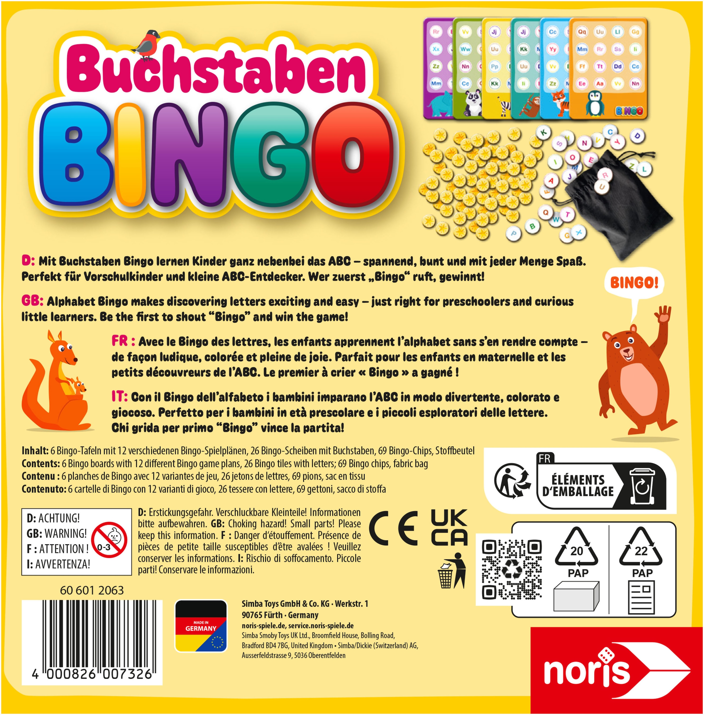 Noris Spiel »Buchstaben Bingo«