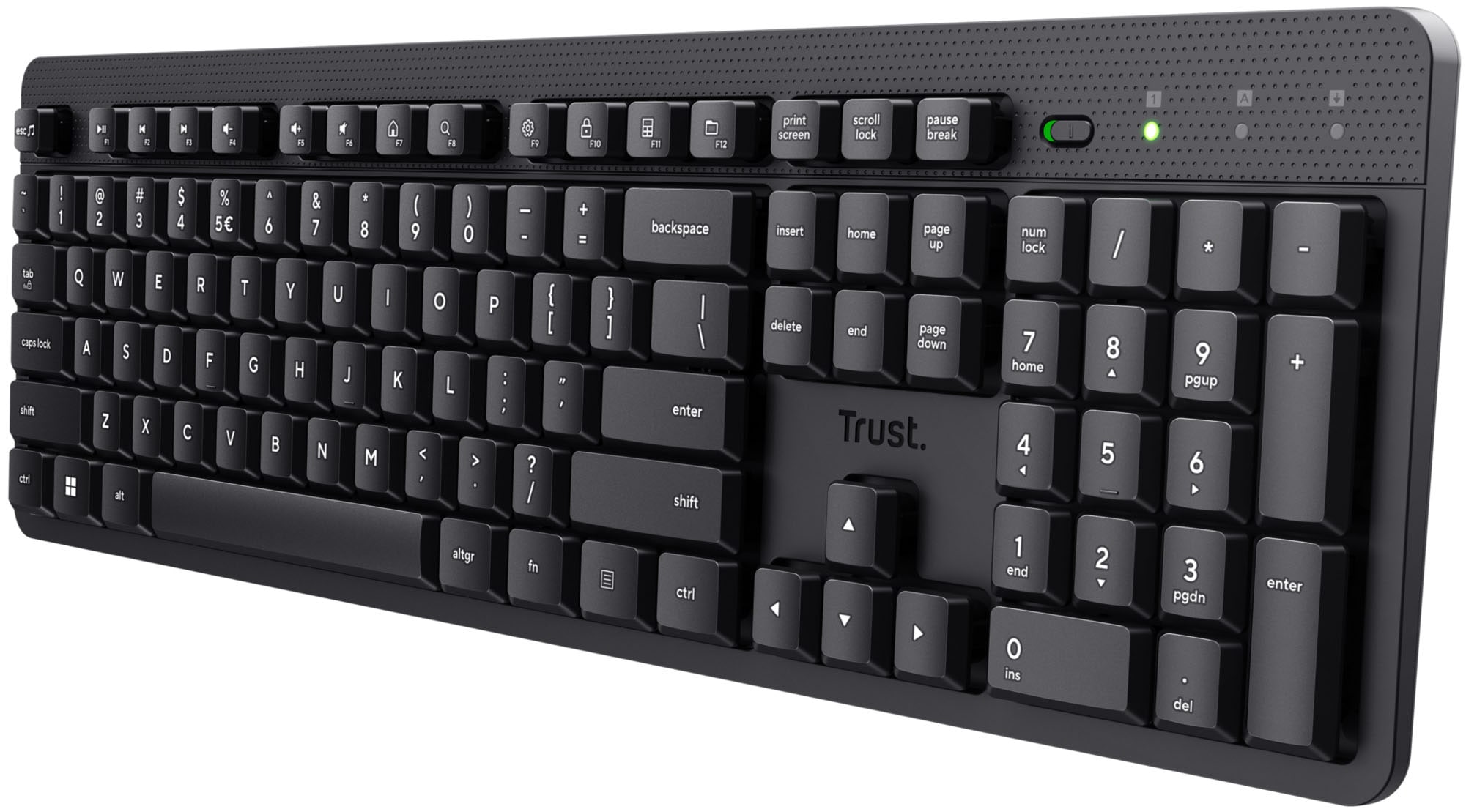 Trust Tastatur »Ody II« (Fn-Tasten | Multimedia-Tasten | Windows-Sperrtaste | Ziffernblock)