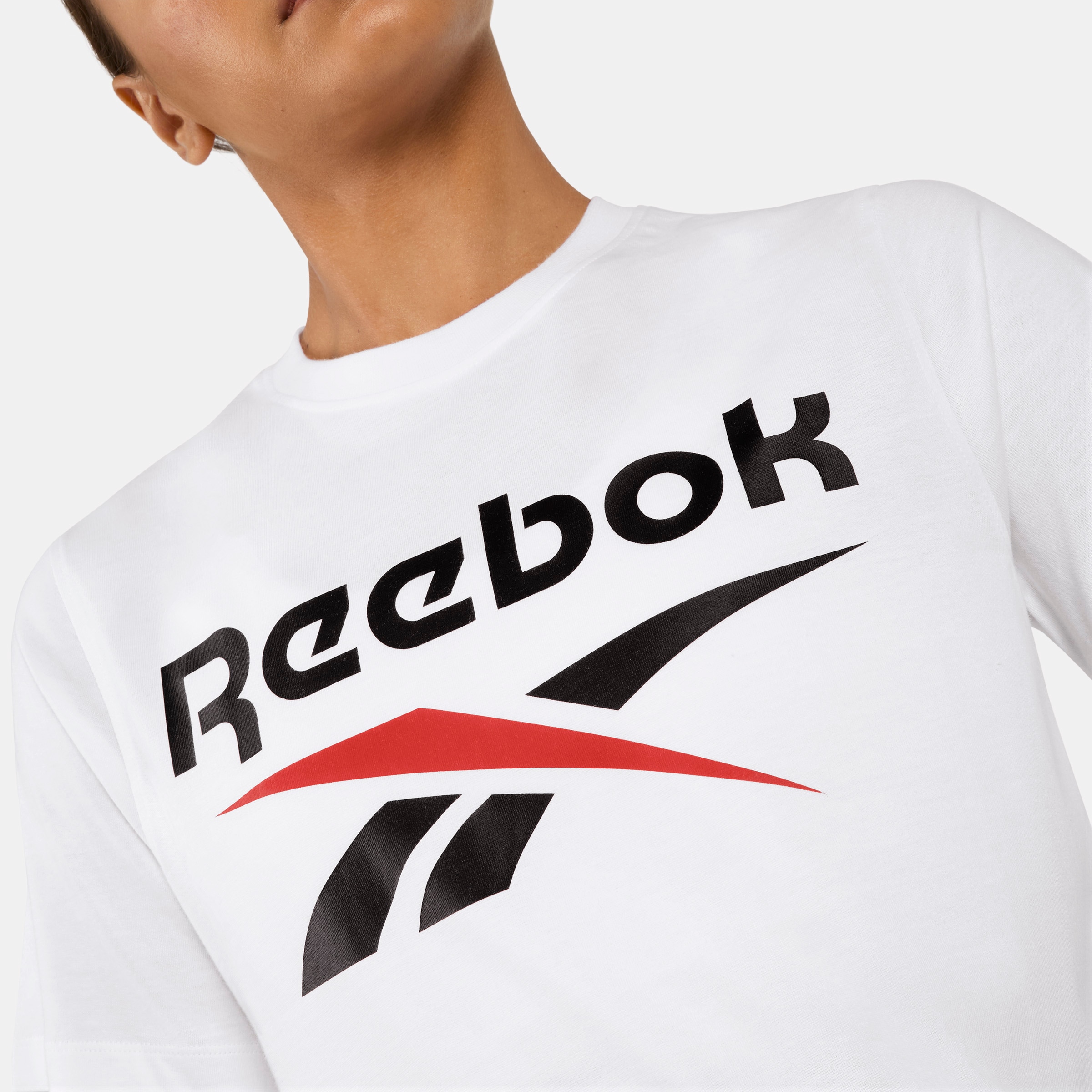 Reebok T-Shirt »WREN 2 COLOUR LOGO CREW SS TEE« sportlicher Stil, klassischer Schnitt, aus Baumwolle