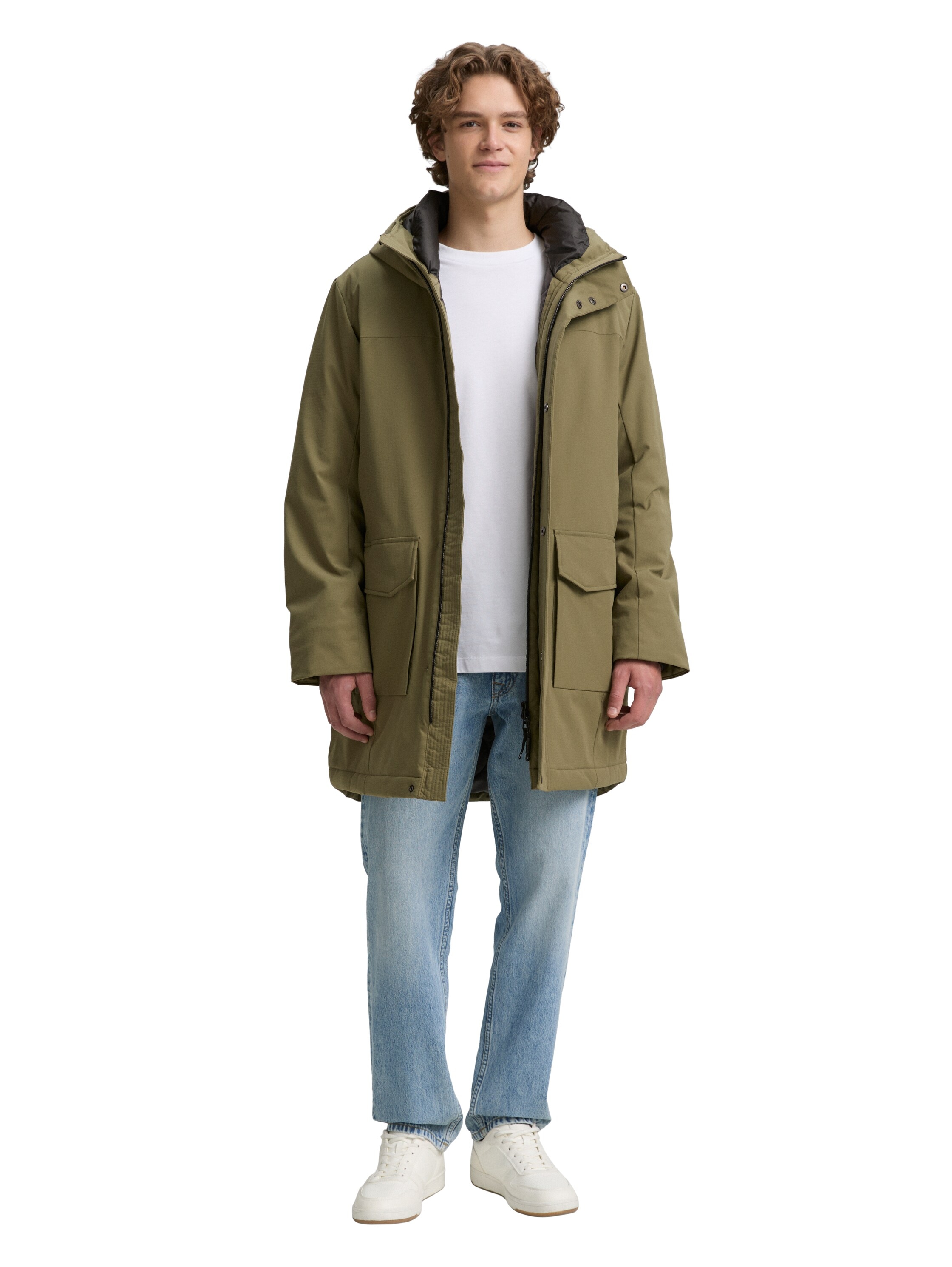 TOM TAILOR Denim Parka mit Kapuze mit wasserabweisender Funktion