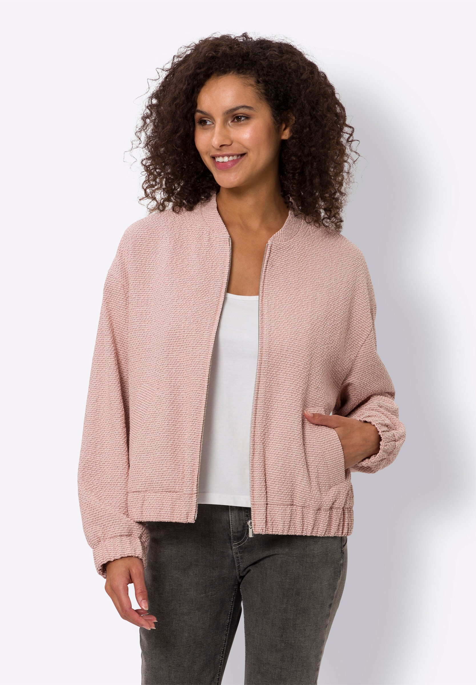 heine Jeansblazer »Blouson Blousonjacke in Bouclé-Qualität«