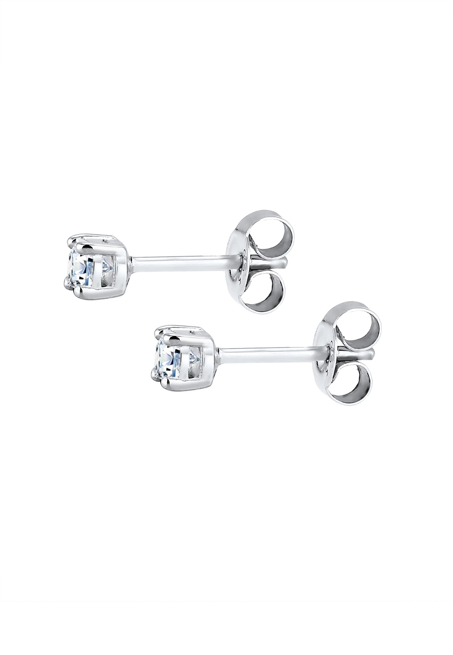 Elli DIAMONDS Paar Ohrstecker »Ohrringe Ohrstecker Diamant Weiß Brillantschliff (0.12 ct) 925 Sterling Silber«