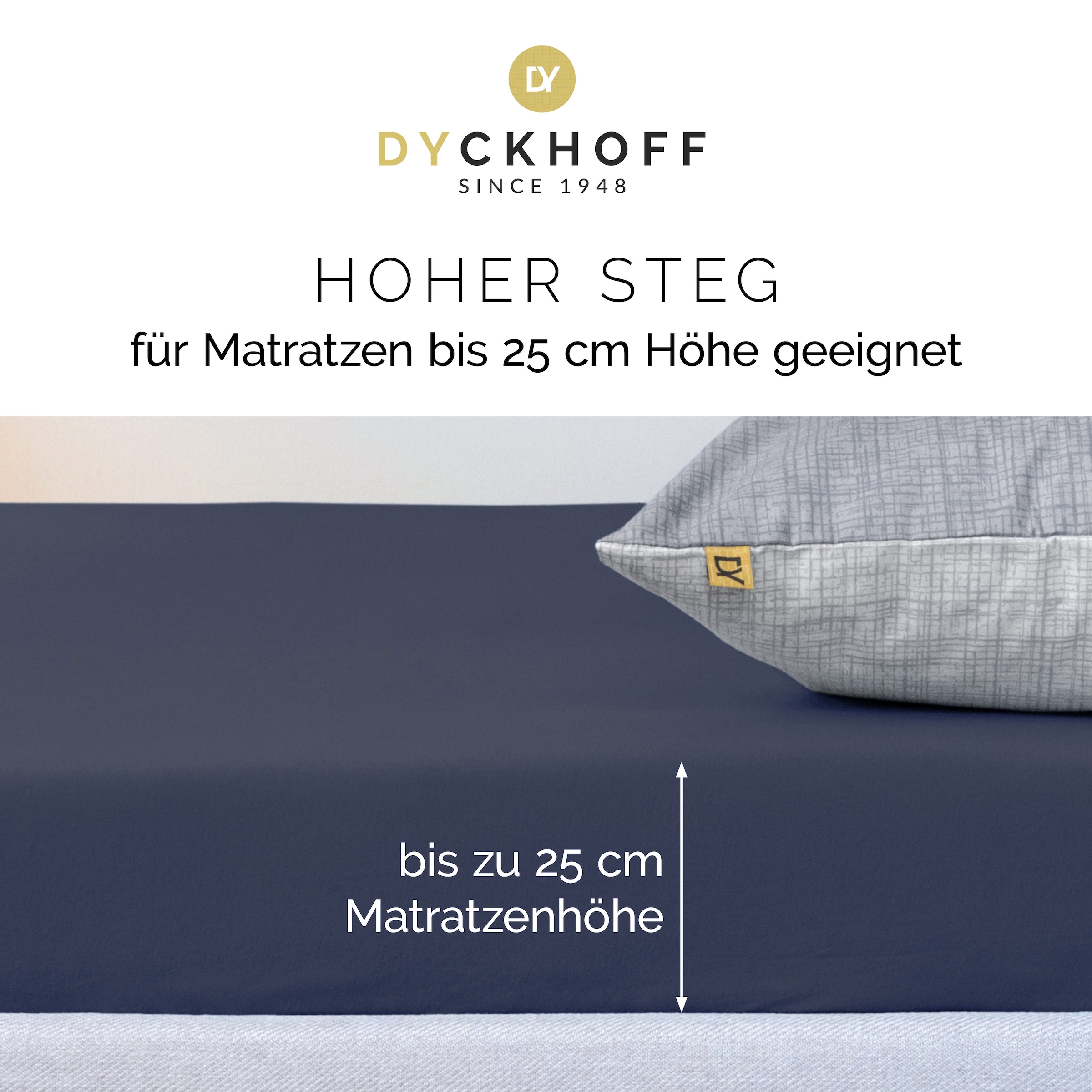 Dyckhoff Spannbettlaken »Uni« Angenehm weich, besonders flexibel, bis 25cm Matratzenhöhe