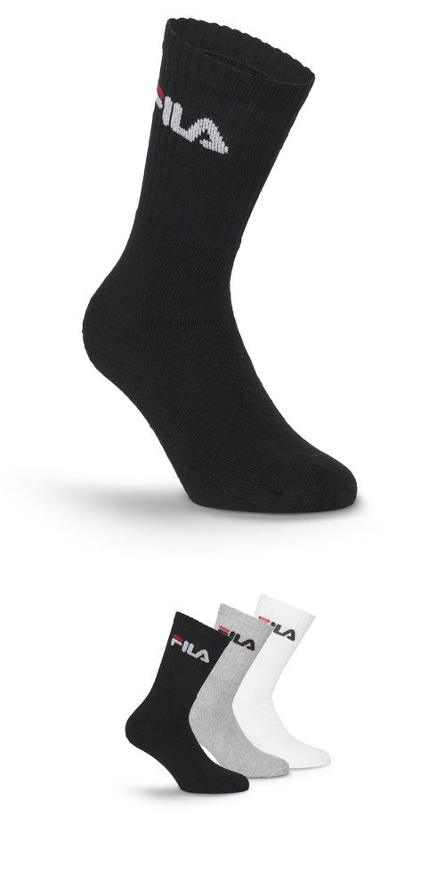 Fila Tennissocken, (3er Pack), mit verstärkten Belastungszonen