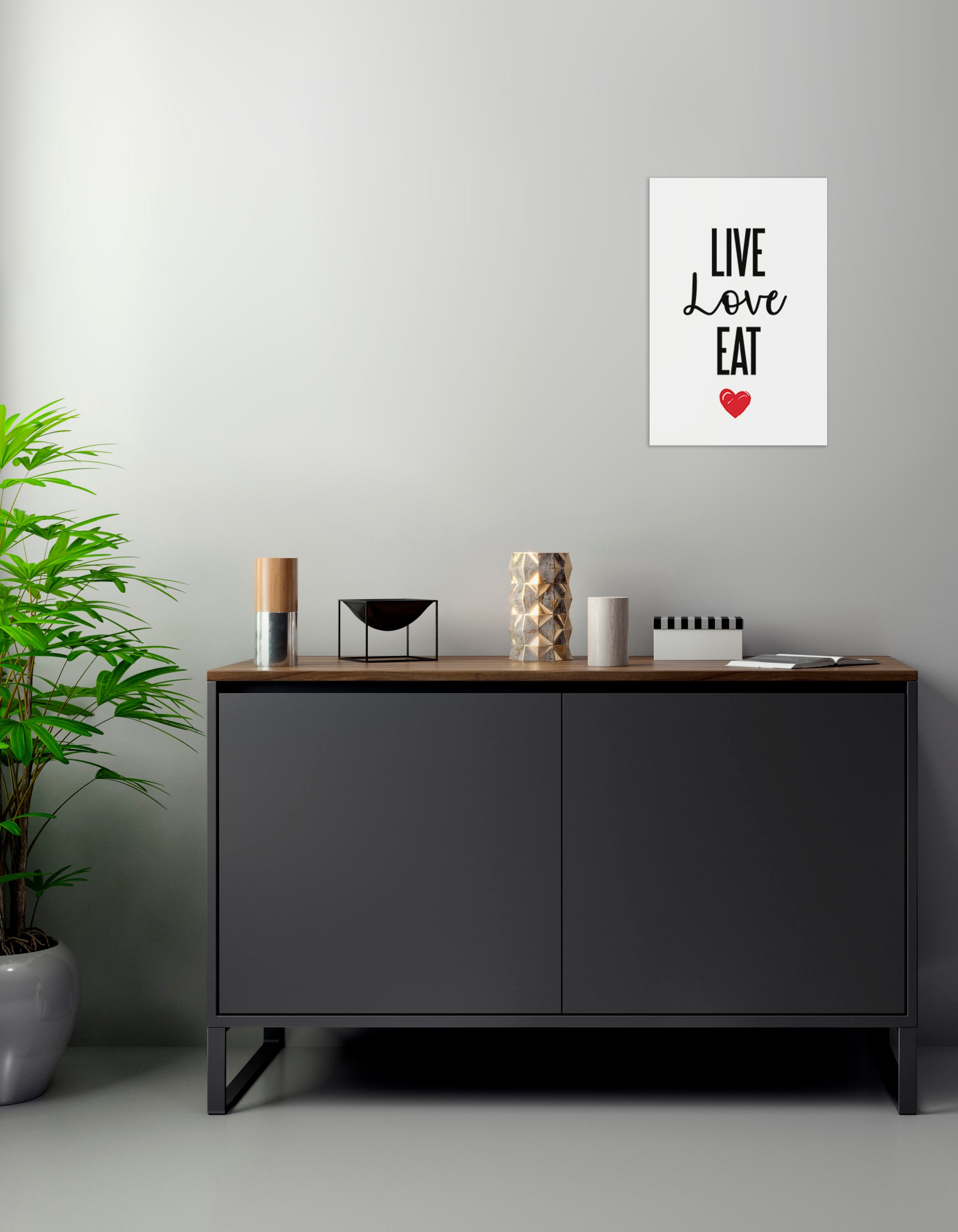 queence Wanddekoobjekt »LIVE LOVE EAT« auf Rechnung bestellen