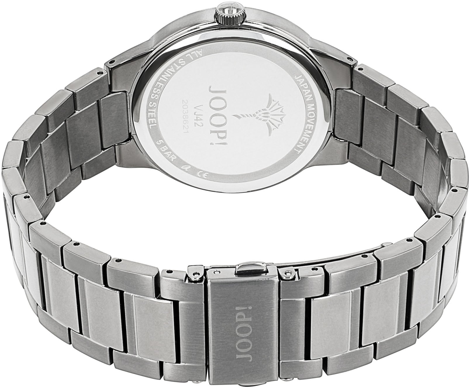 JOOP! Quarzuhr, Armbanduhr, Herrenuhr, Edelstahlarmband, Leuchtzeiger, Datum