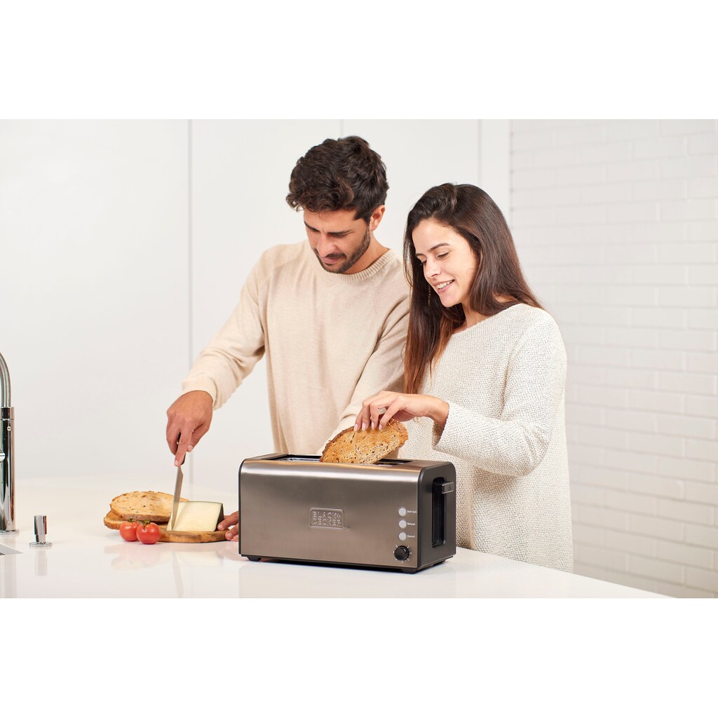 Black + Decker Toaster »BXTO1500E«, 2 lange Schlitze, 1500 W