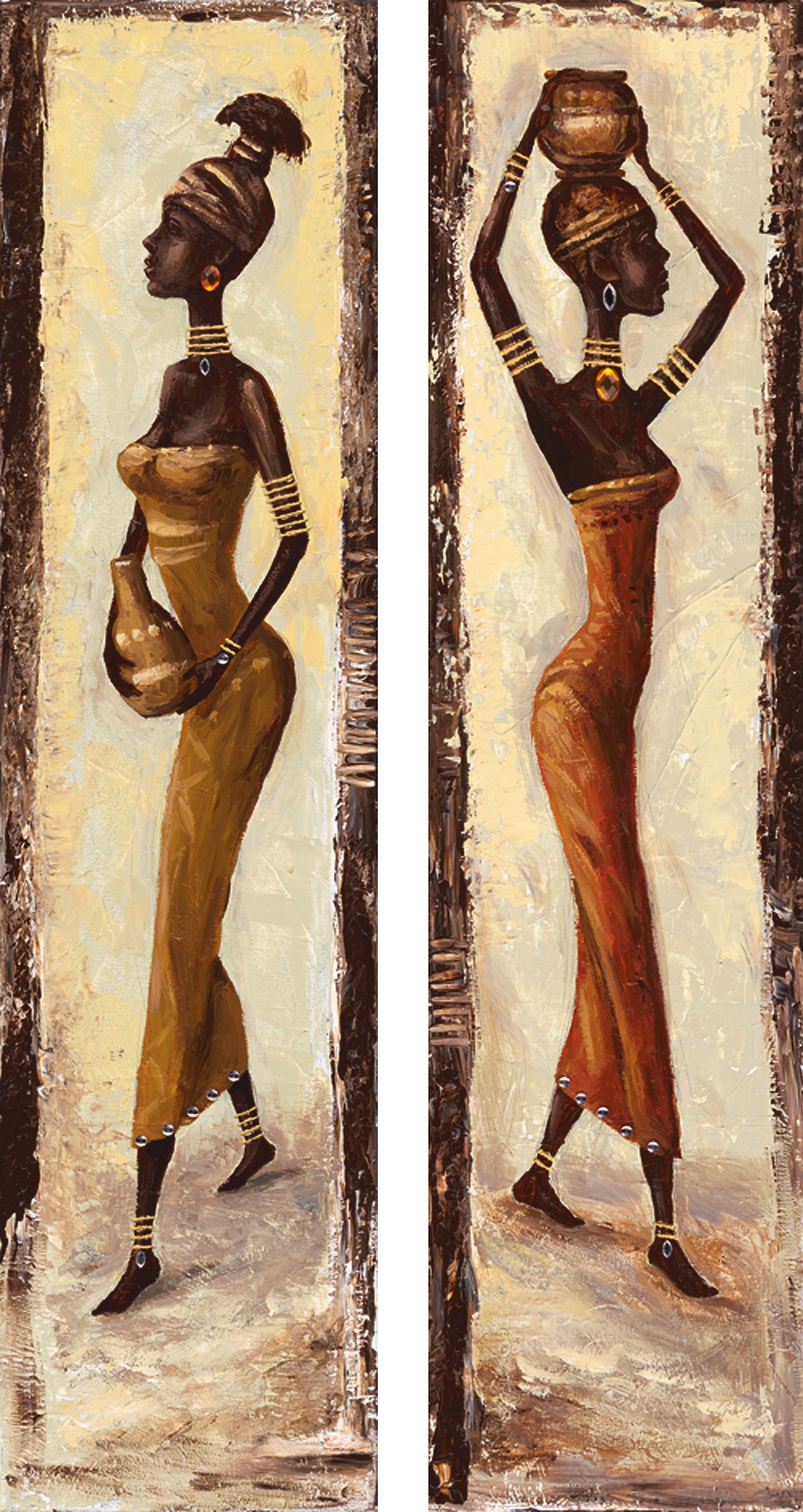 Home affaire Kunstdruck »A. S.: African woman I + II«, (Set), 2x 19/74 cm kaufen