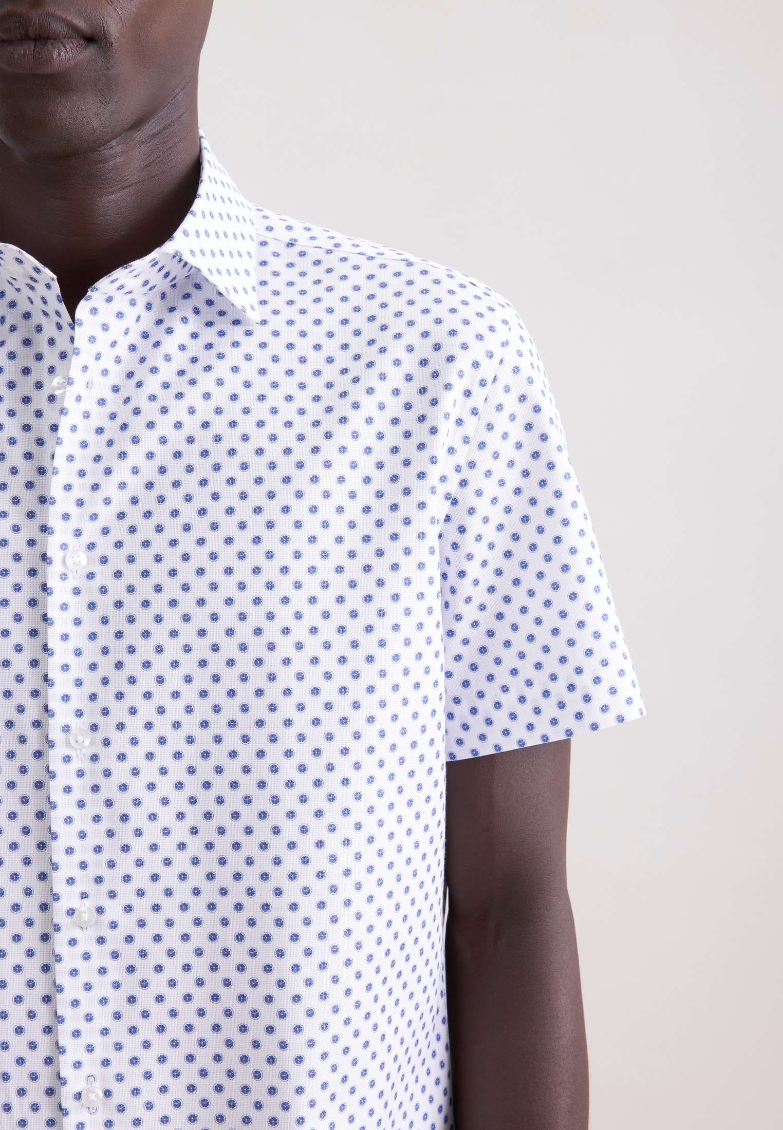 seidensticker Businesshemd »Schwarze Rose« Slim 1/2 Kentkragen Druck